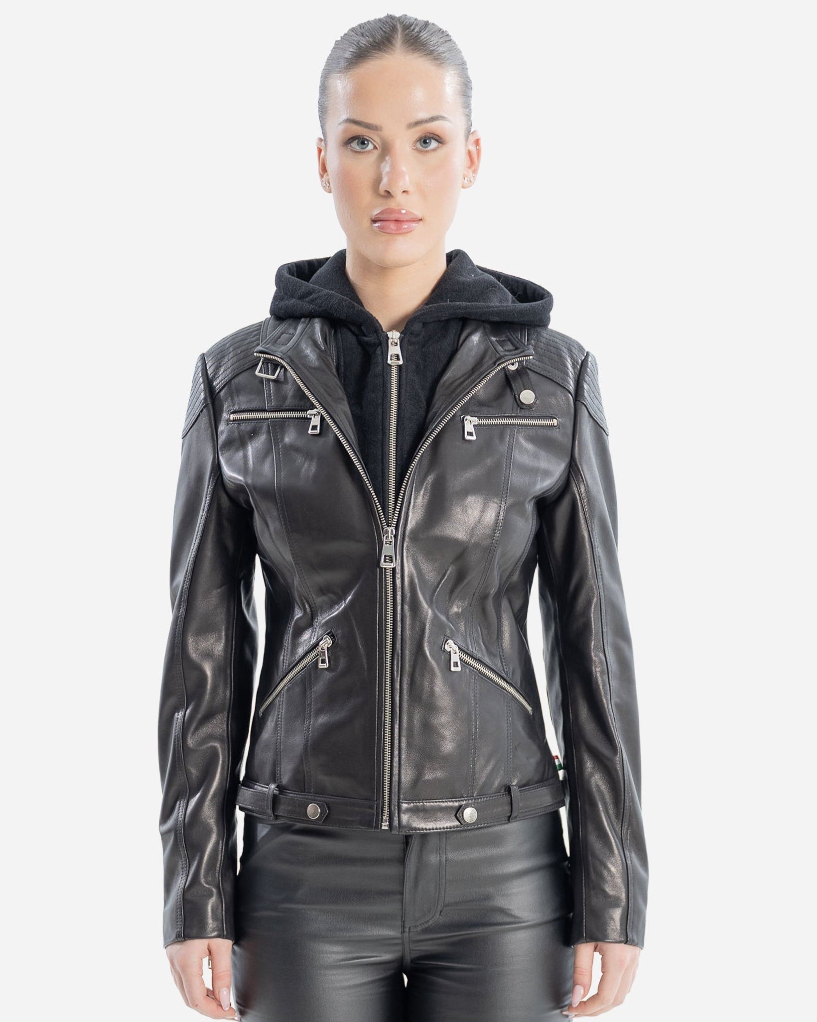 Alisa Biker Leather Jacket