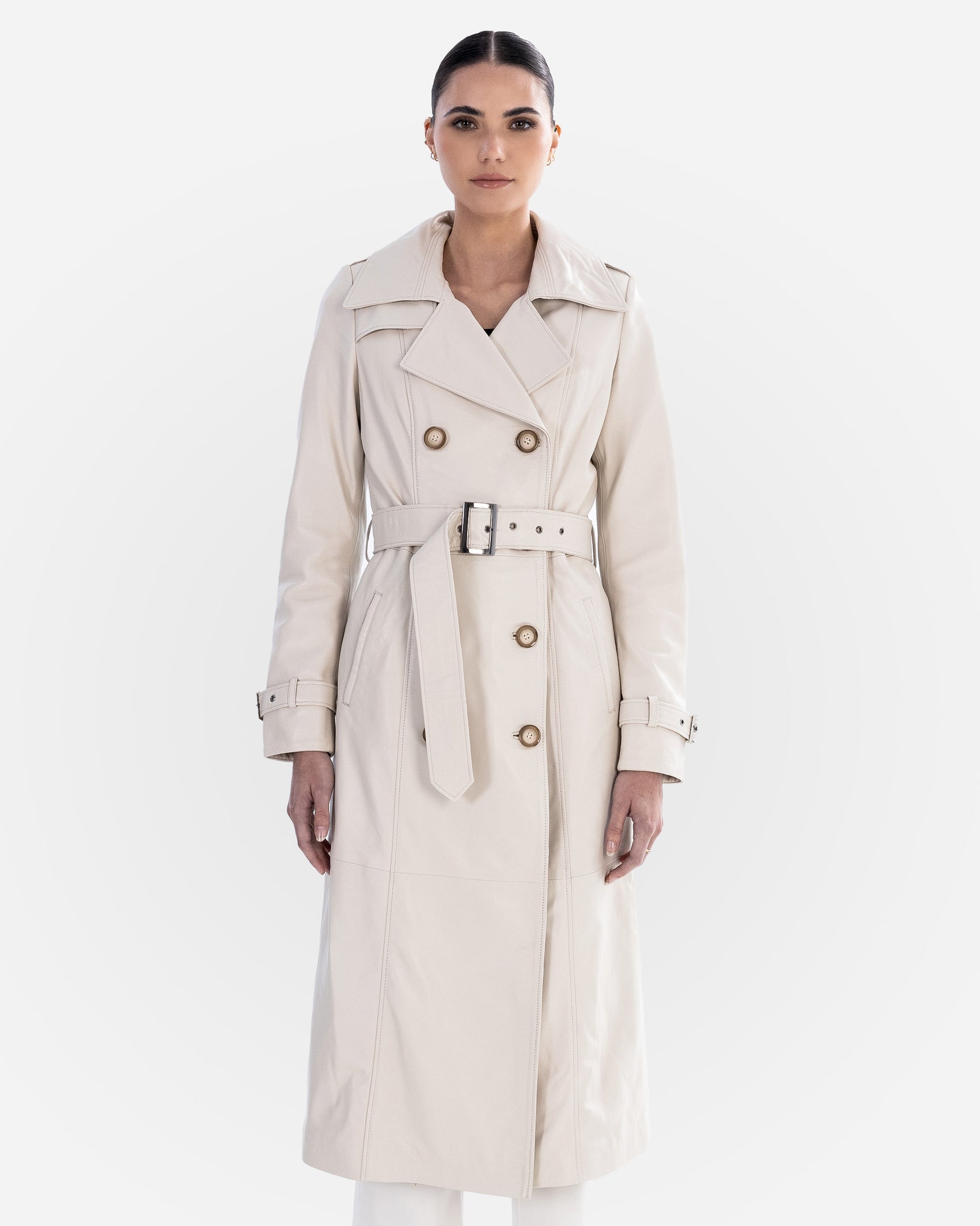 Adèle Leather Trench Coat