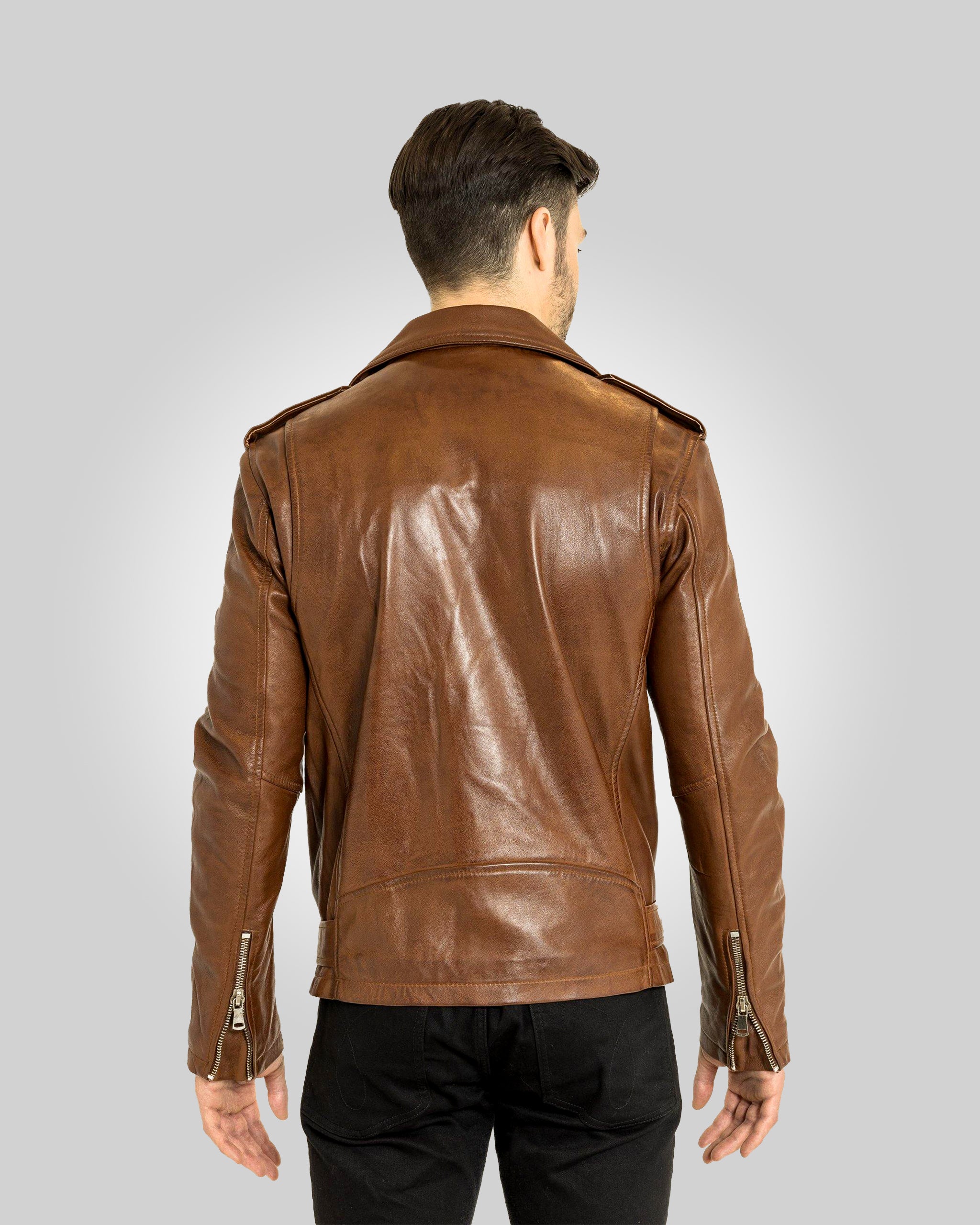 Veste en cuir de motard Amiri