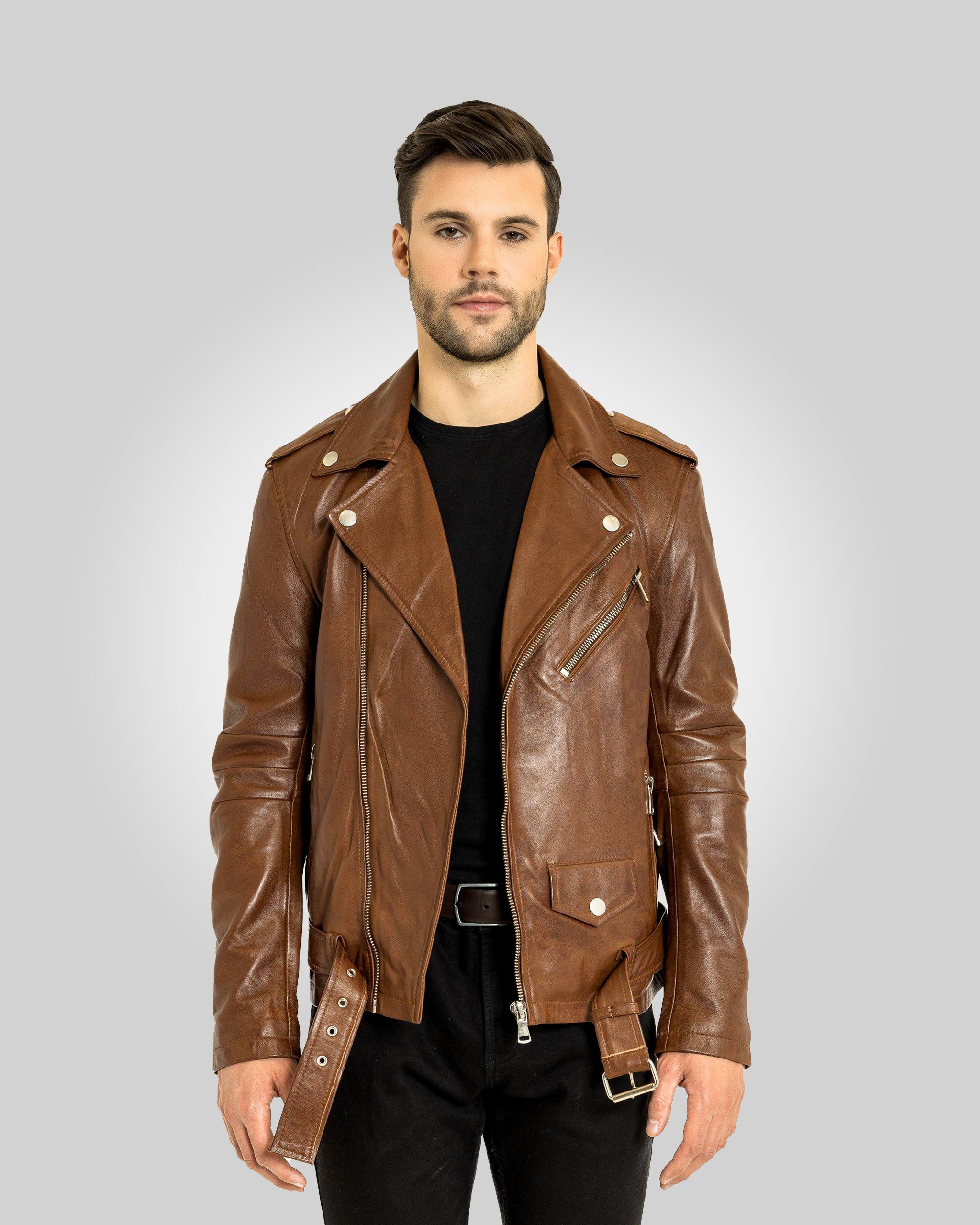 Veste en cuir de motard Amiri