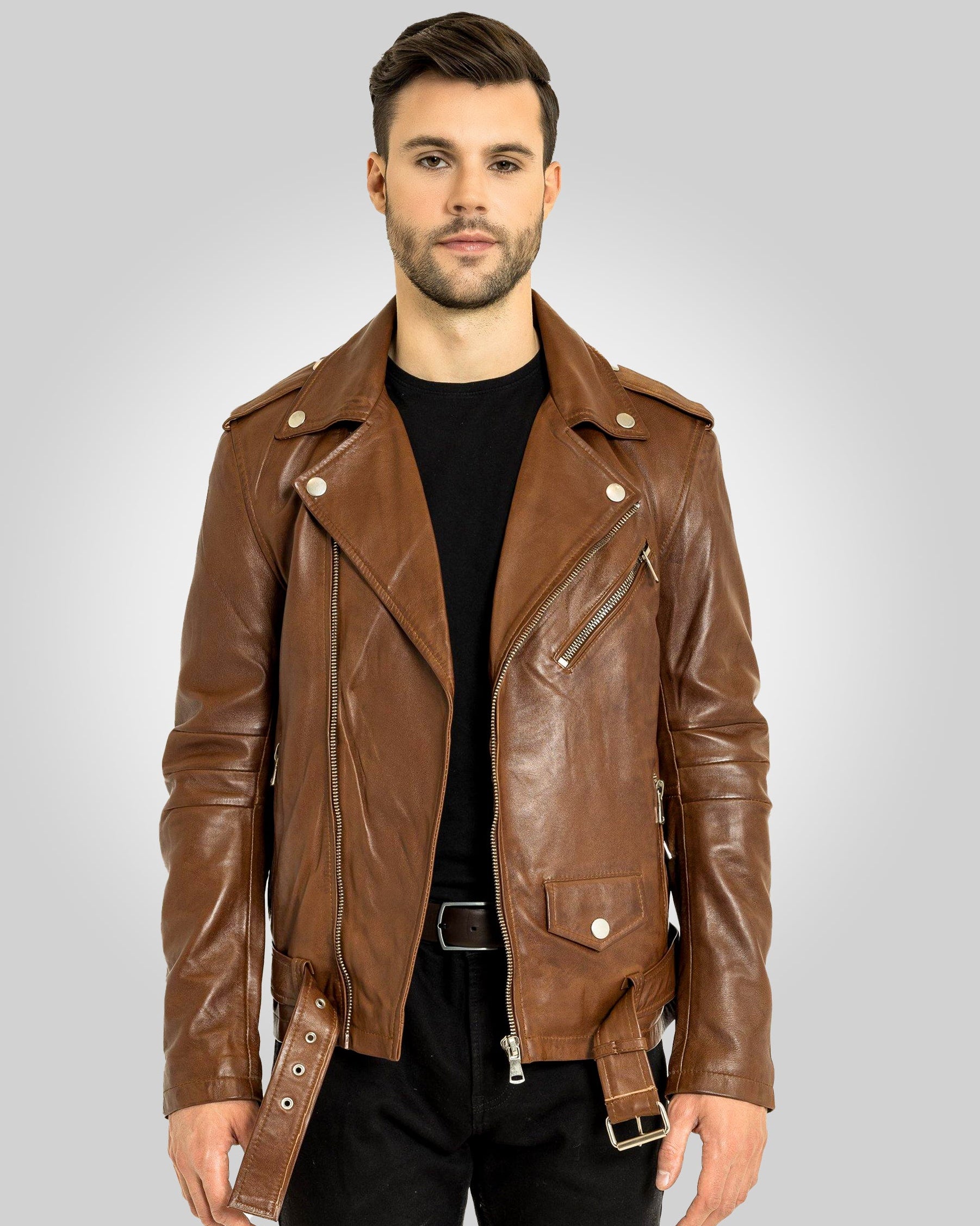 Veste en cuir de motard Amiri