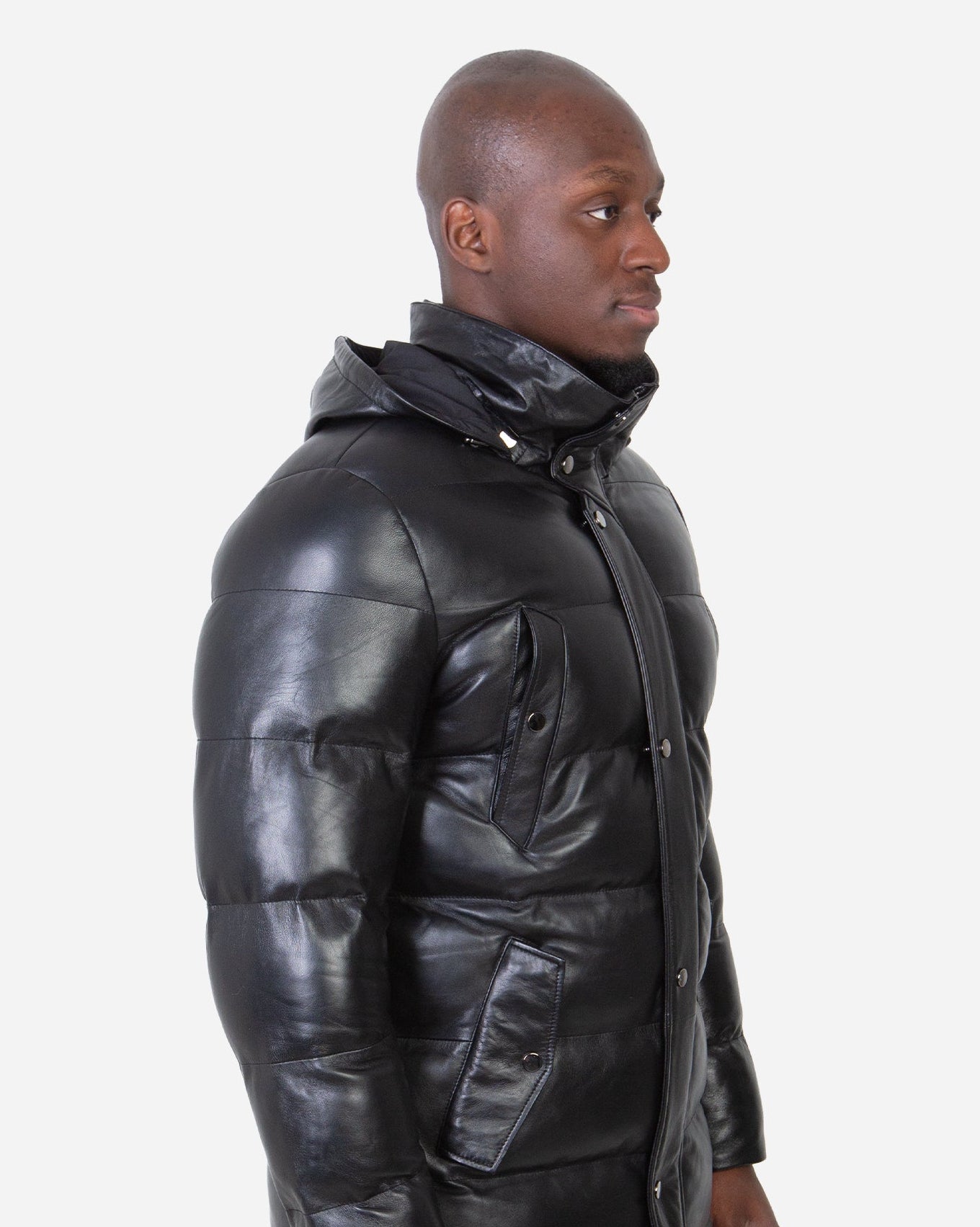 Milan Leather Down Coat
