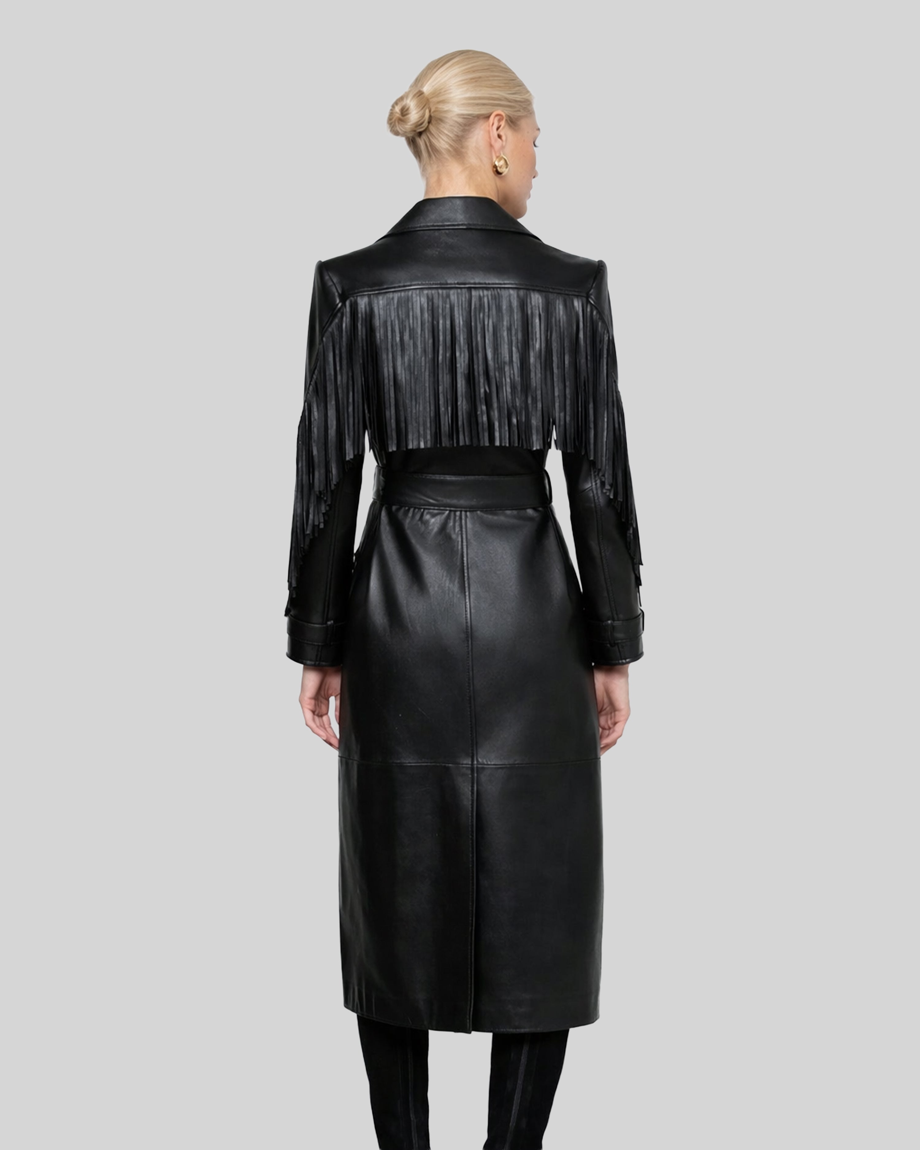 Victoria Leather Trench Coat