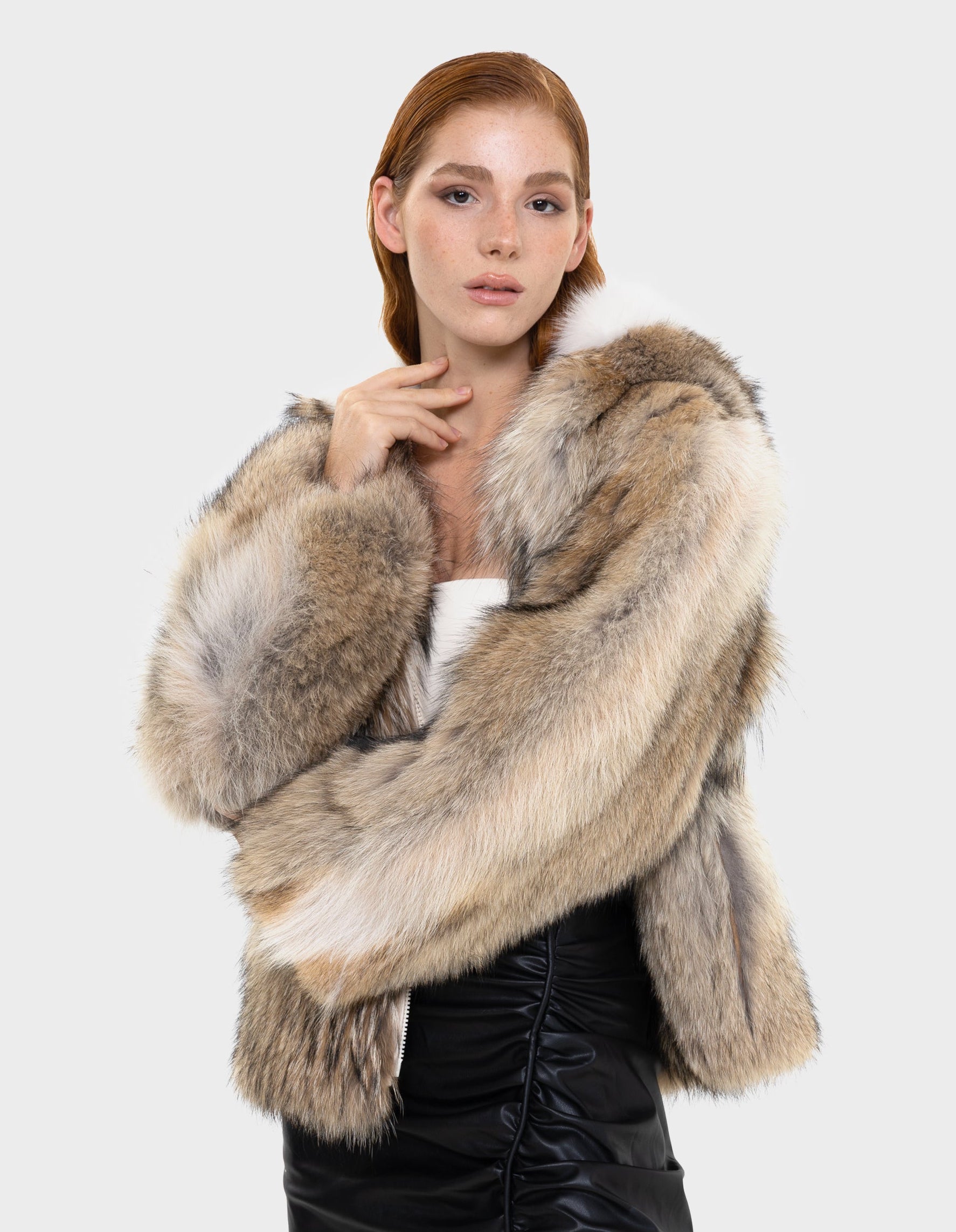 Evelyn Natural Fur Coat