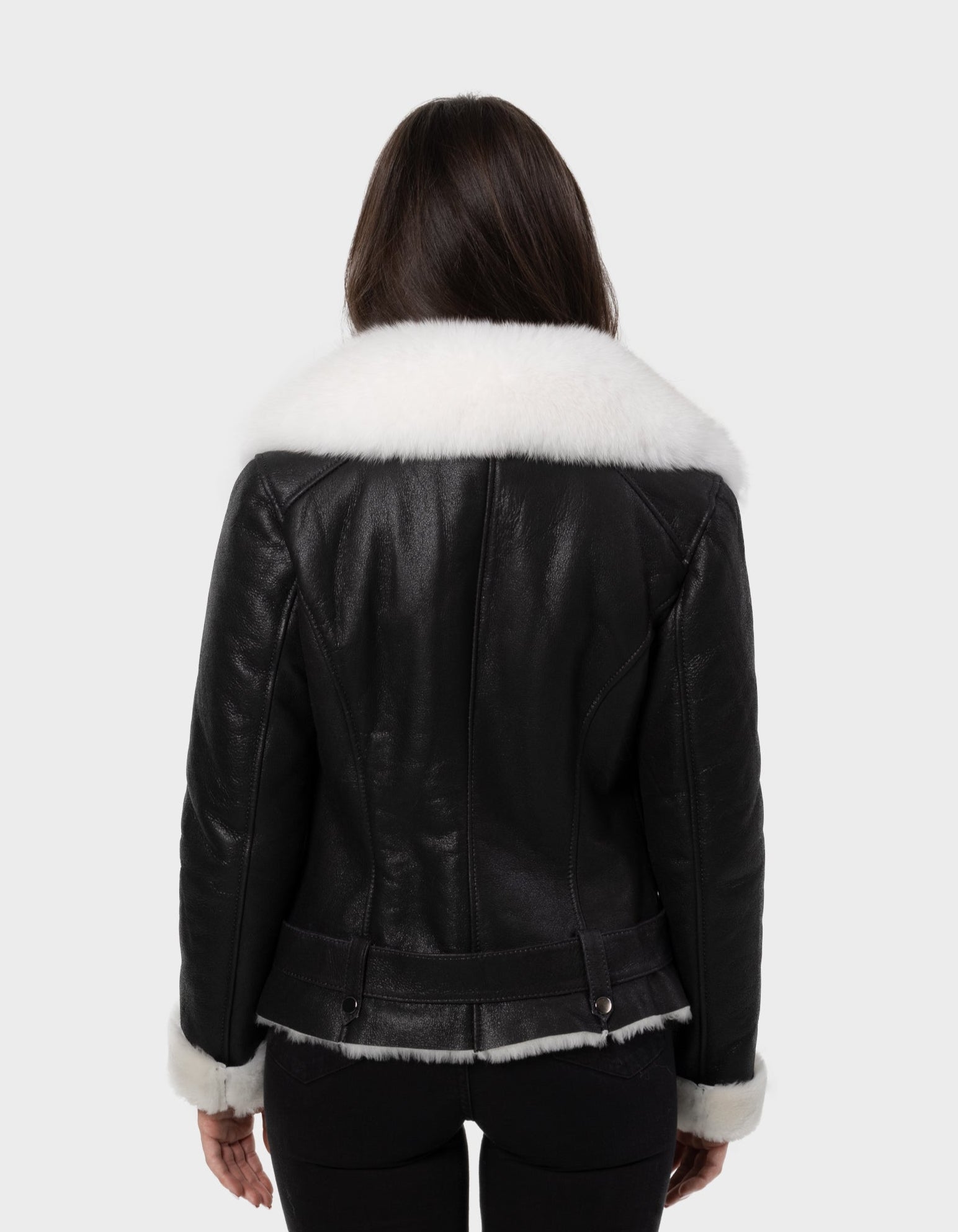 Veste en peau lainée LEYA