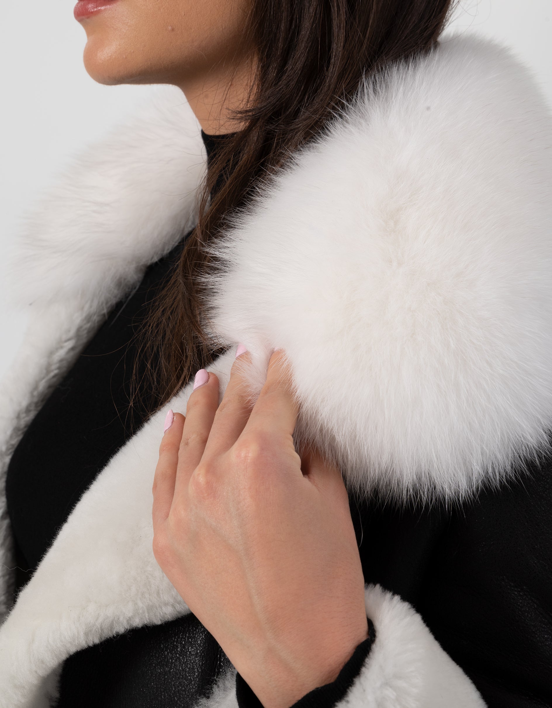 Veste en peau lainée LEYA