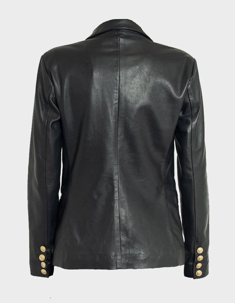 Francesca Leather Blazer