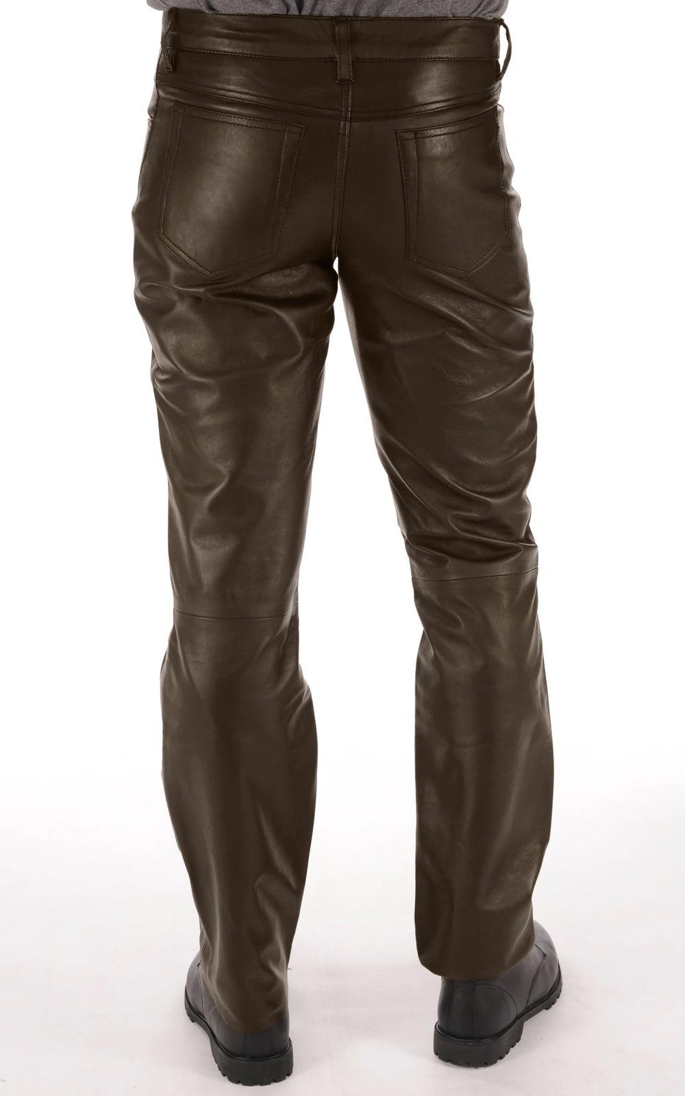 Jad Mens Leather Pants | Brown