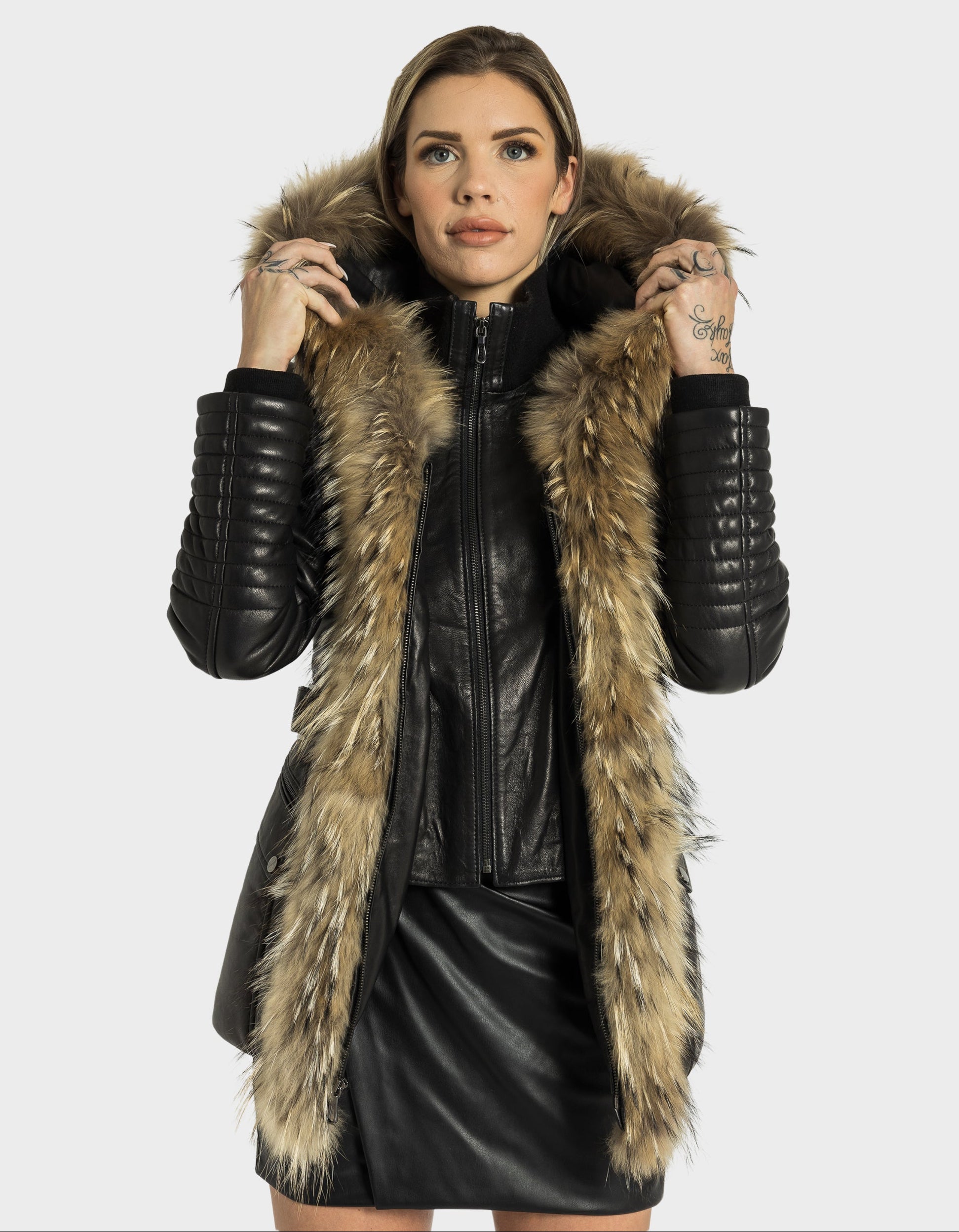 Kim LeatherJacket With Natural Fur