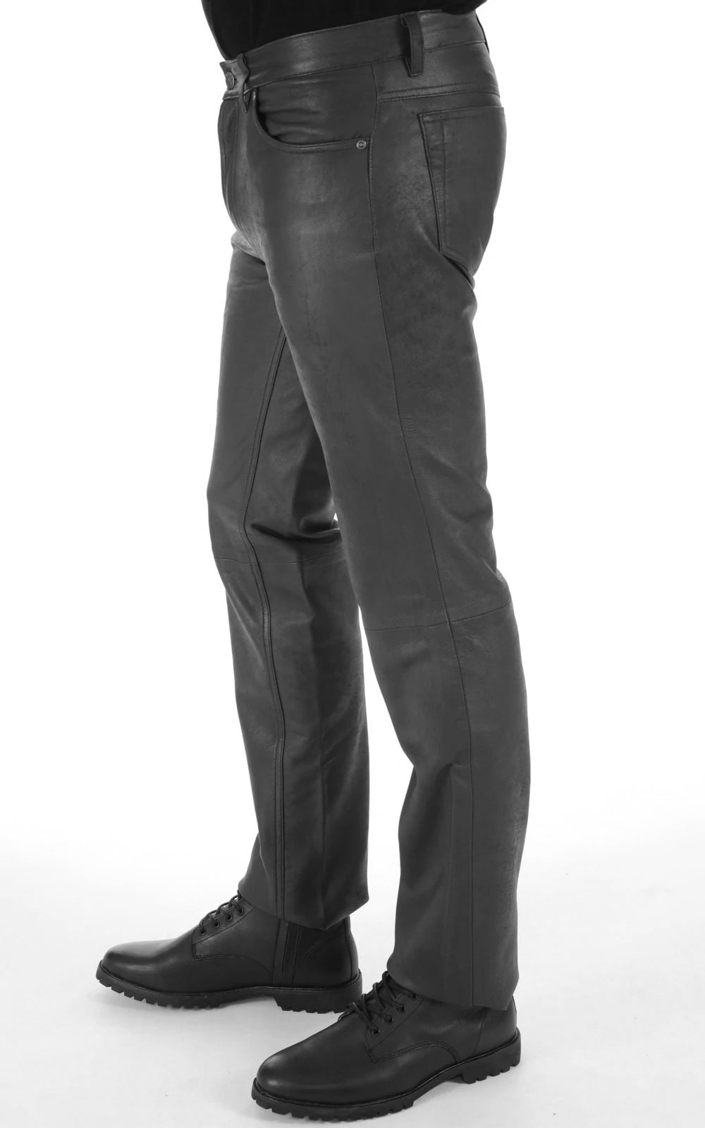 Pantalon en cuir Maddox pour homme | Noir