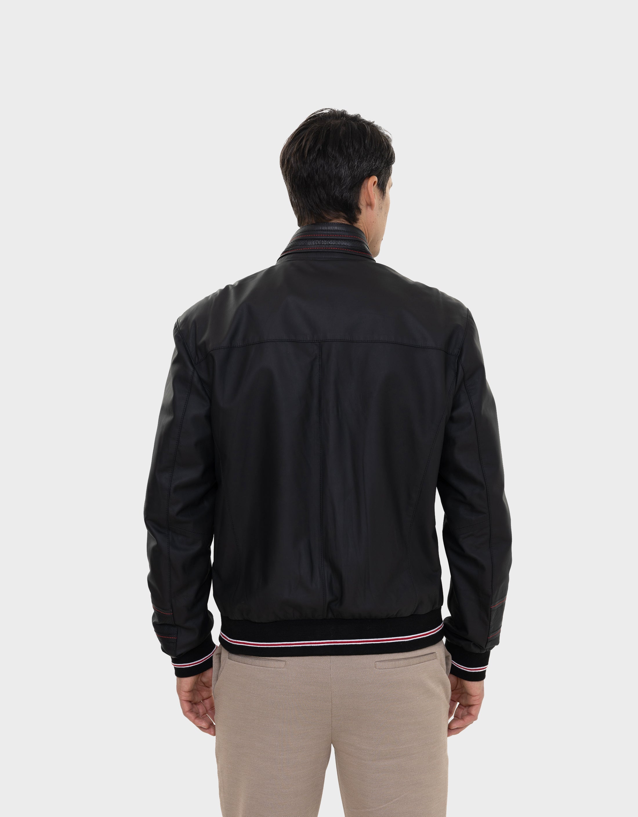 Blouson aviateur en cuir Roberto