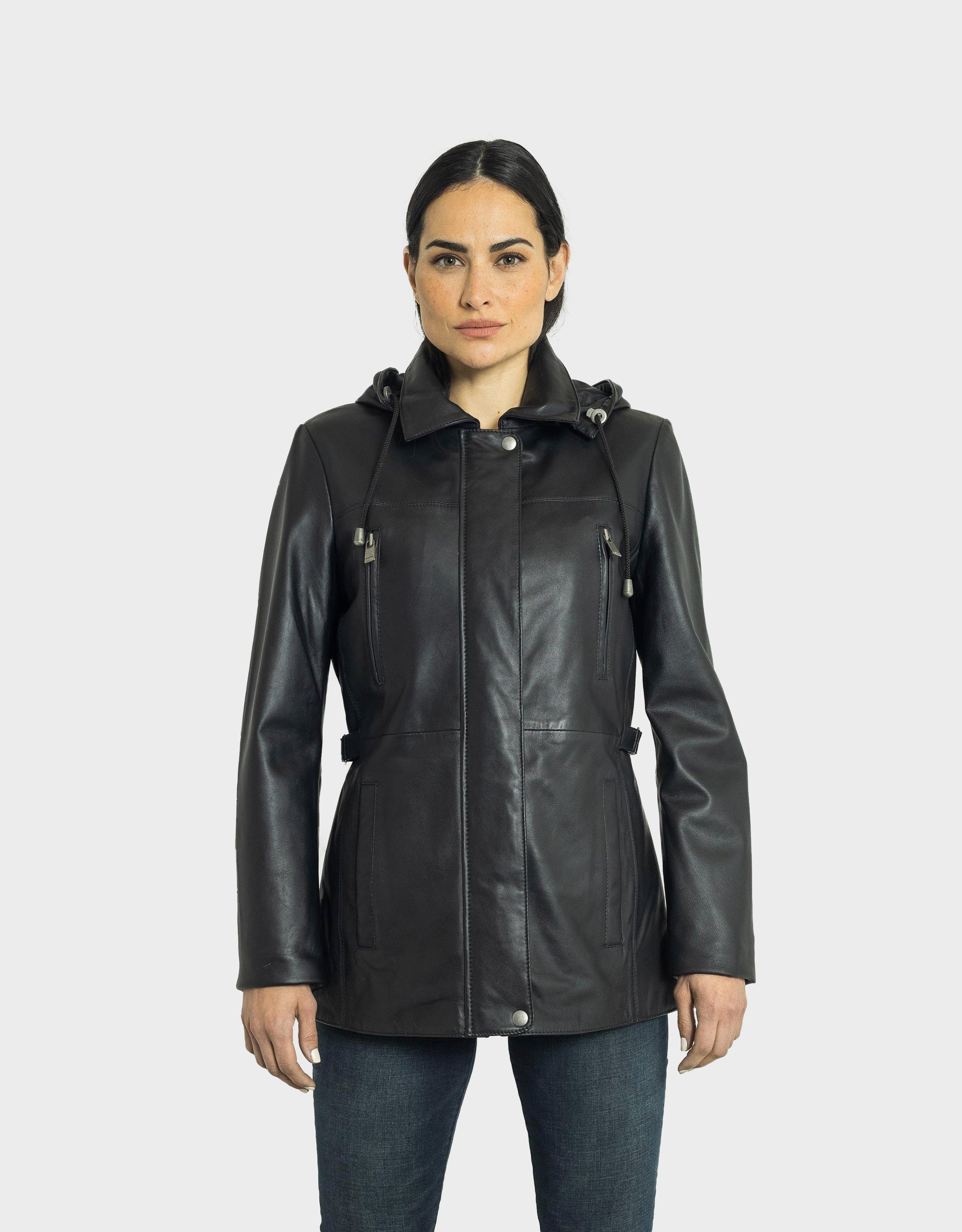 Veste en cuir Sandra