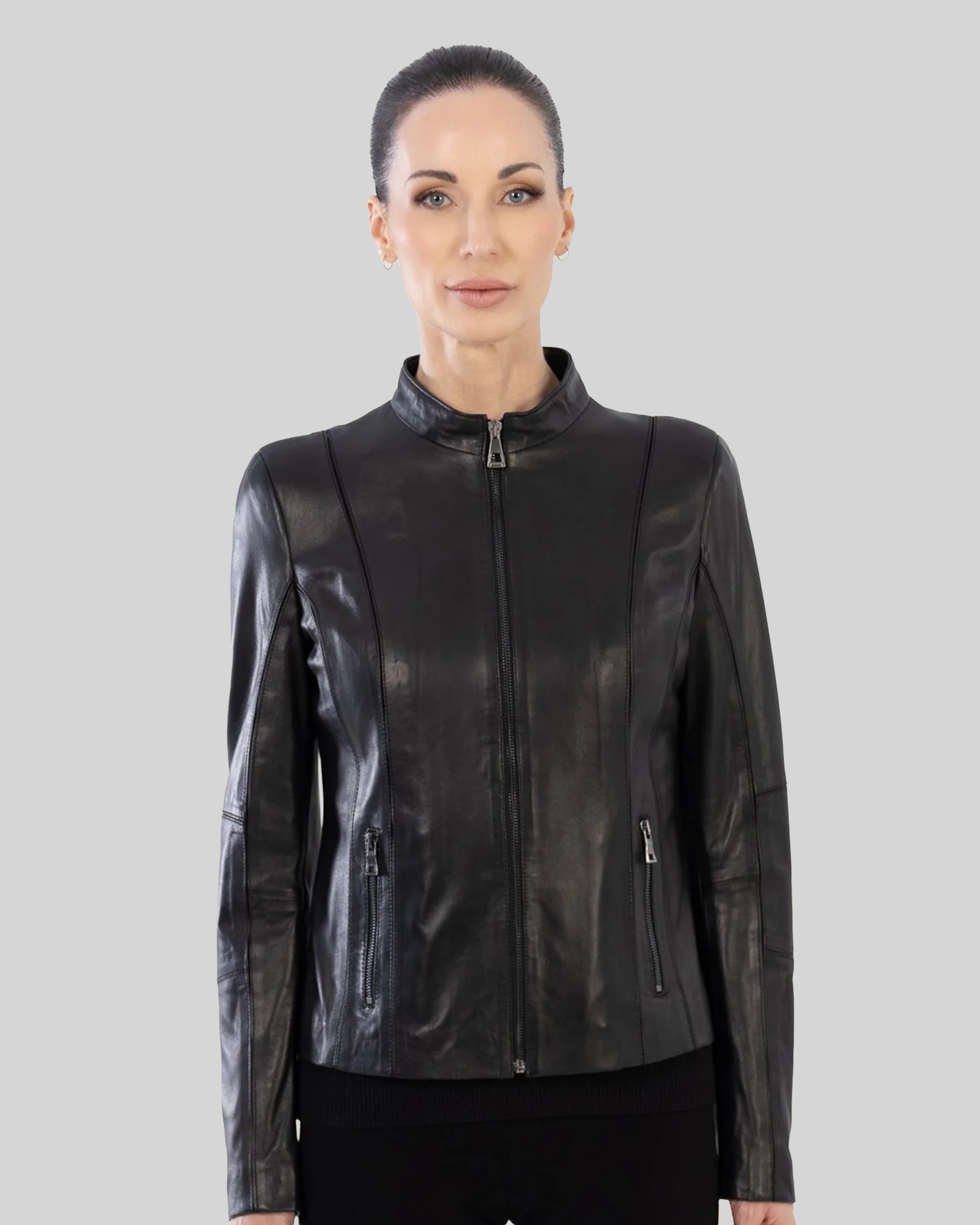 Veste en cuir Alina