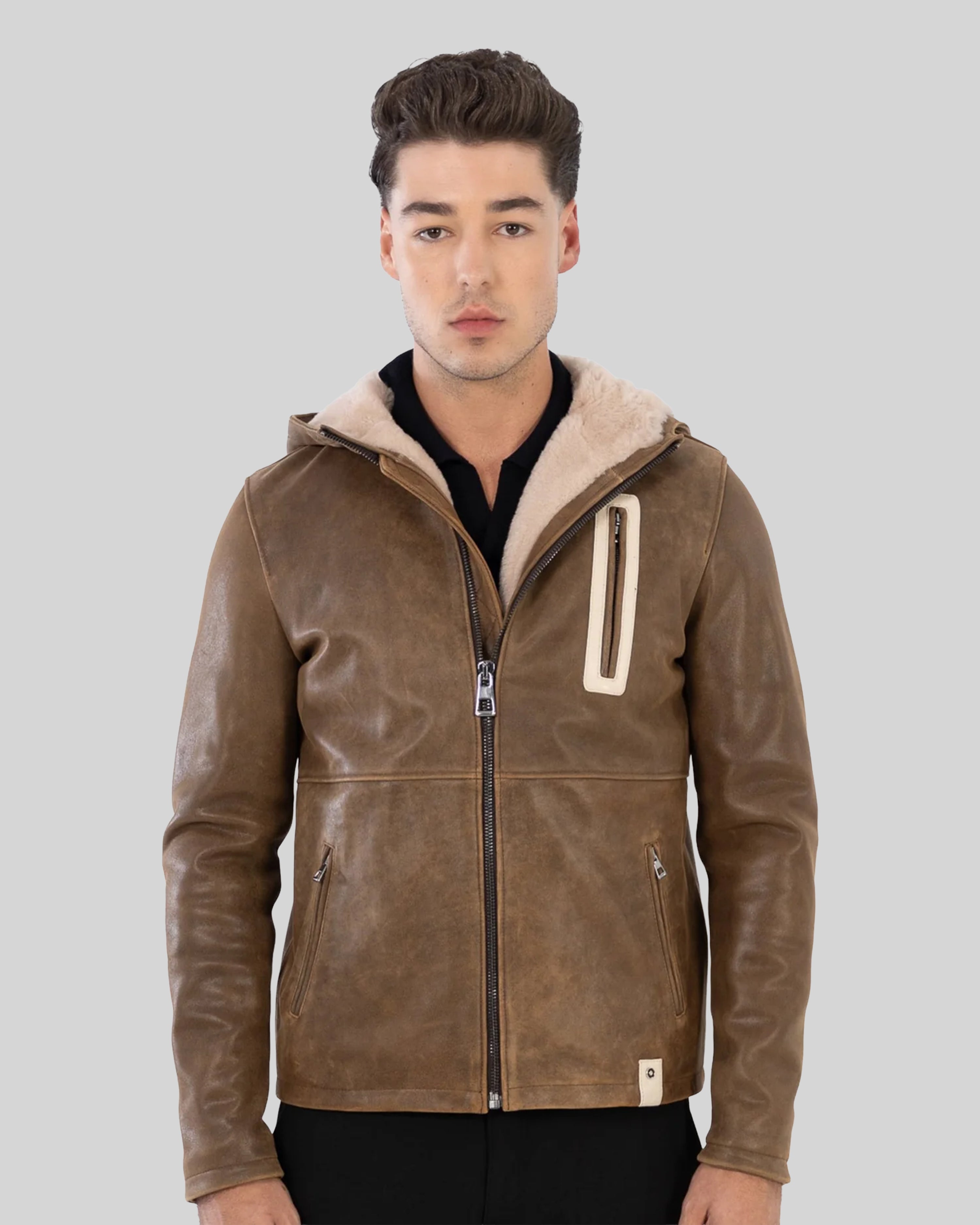Philippe  shearling-lined  Leather Jacket-thumbmail-1