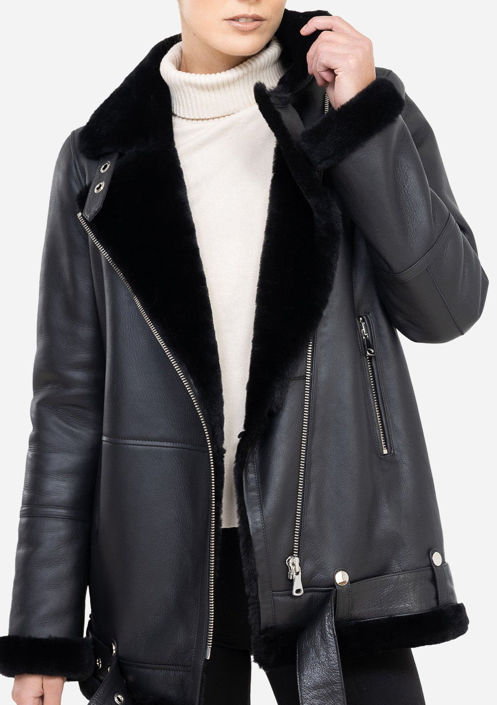 POLINA  GENUINE  SHEARLING JACKET