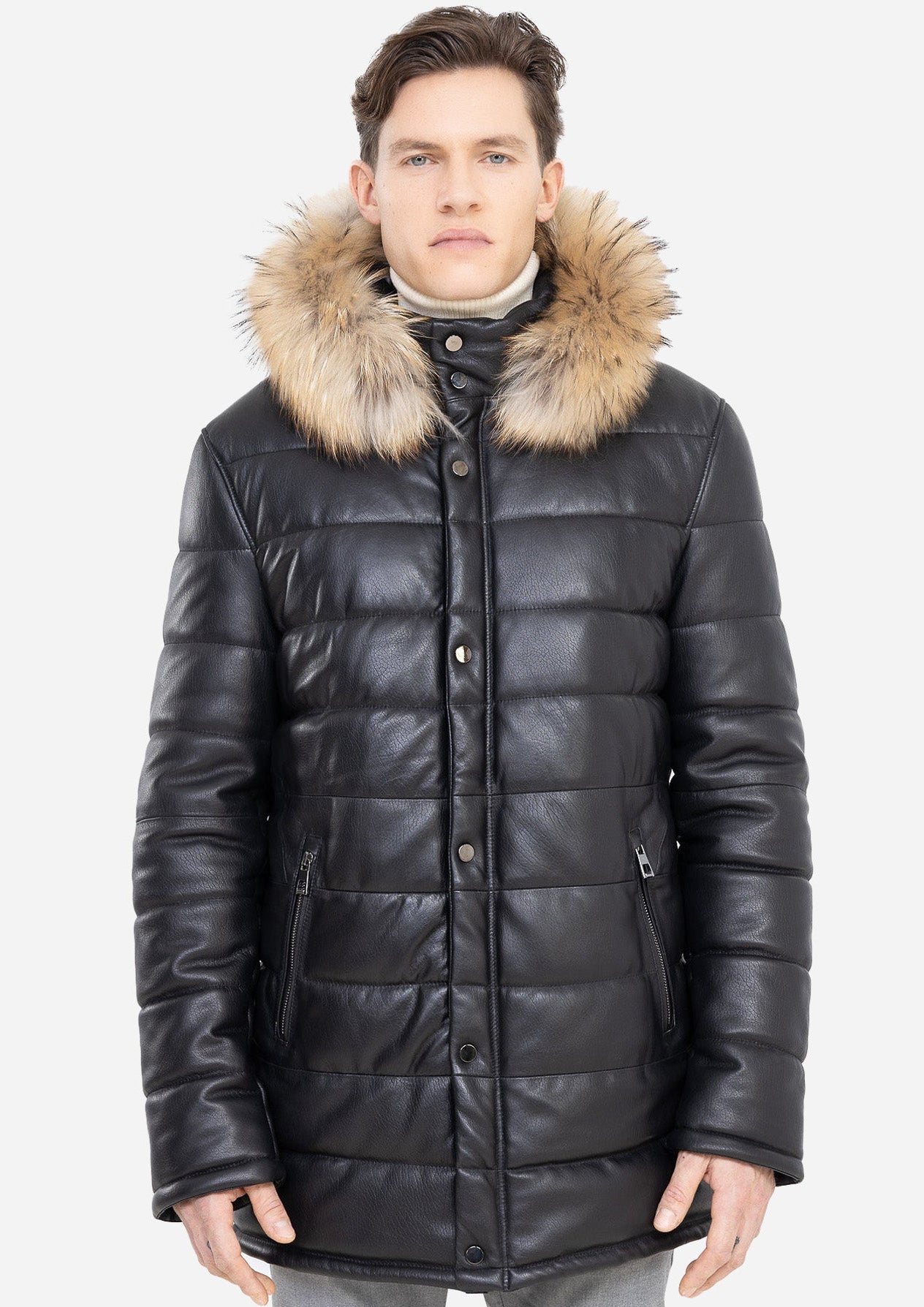 PARKA EN CUIR ET DUVET RYAN 