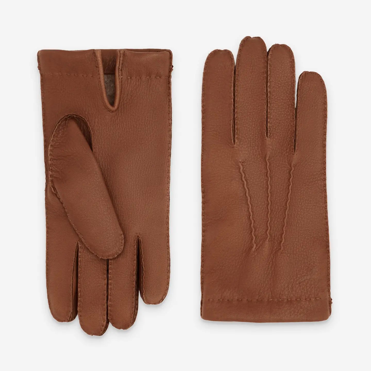 Deer Leather gloves-100% cashmere