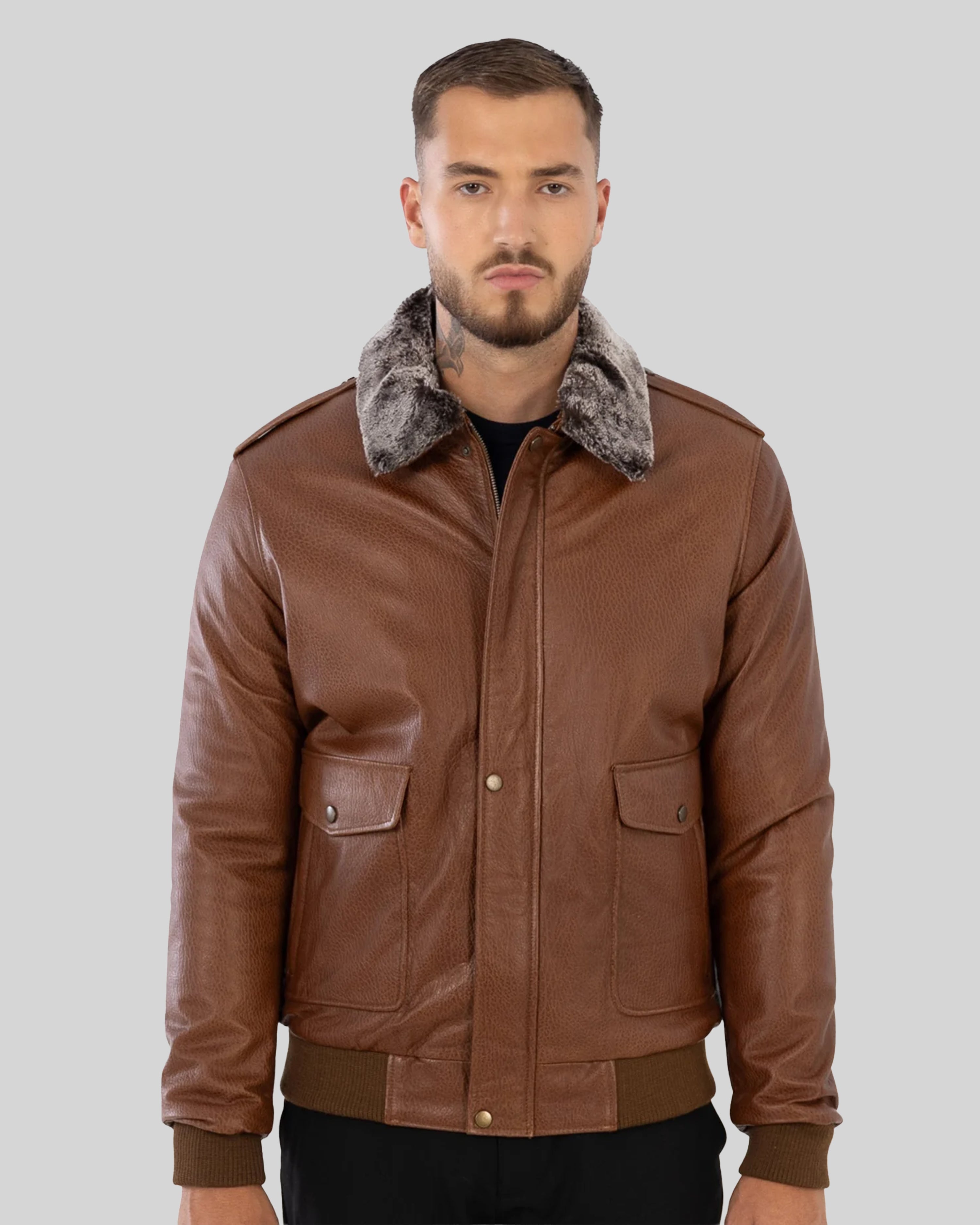 Veste en cuir aviateur Wilder