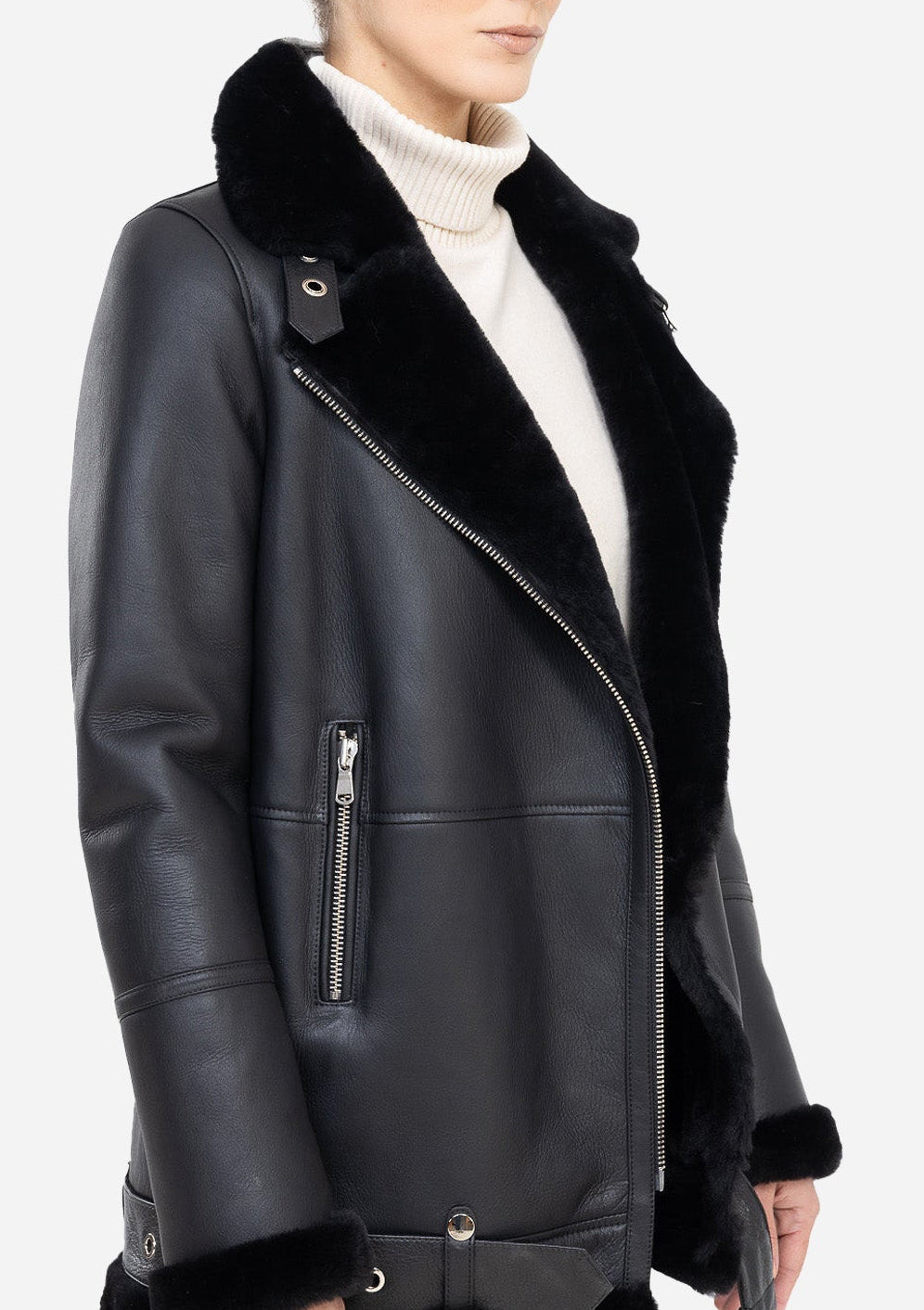 POLINA  GENUINE  SHEARLING JACKET