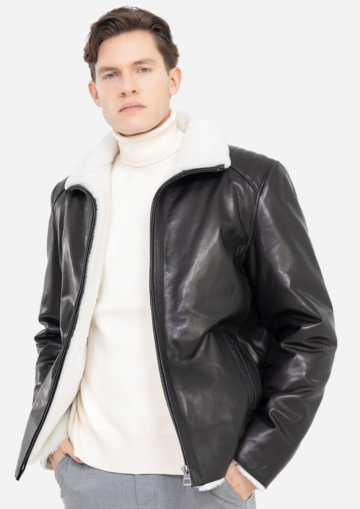 JUSTIN Genuine shearling jacket