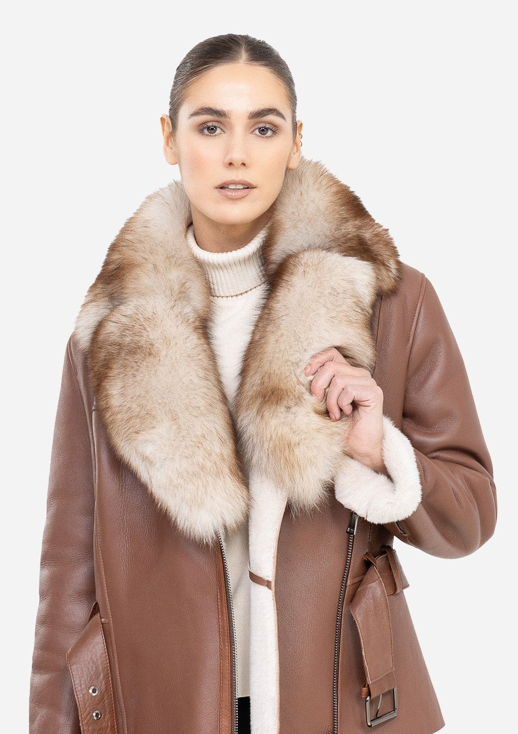 Melissa genuine shearling jacket