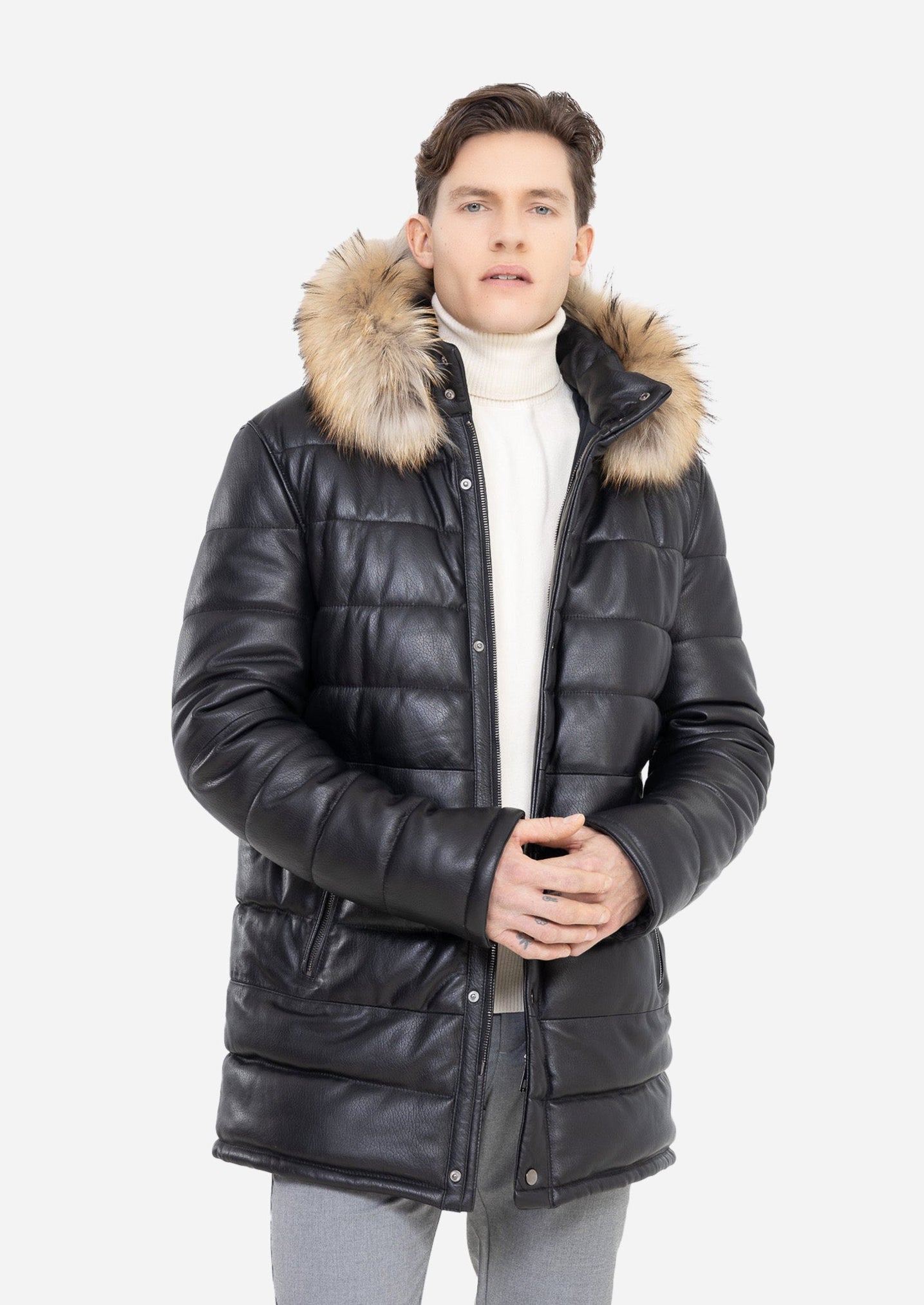 PARKA EN CUIR ET DUVET RYAN 