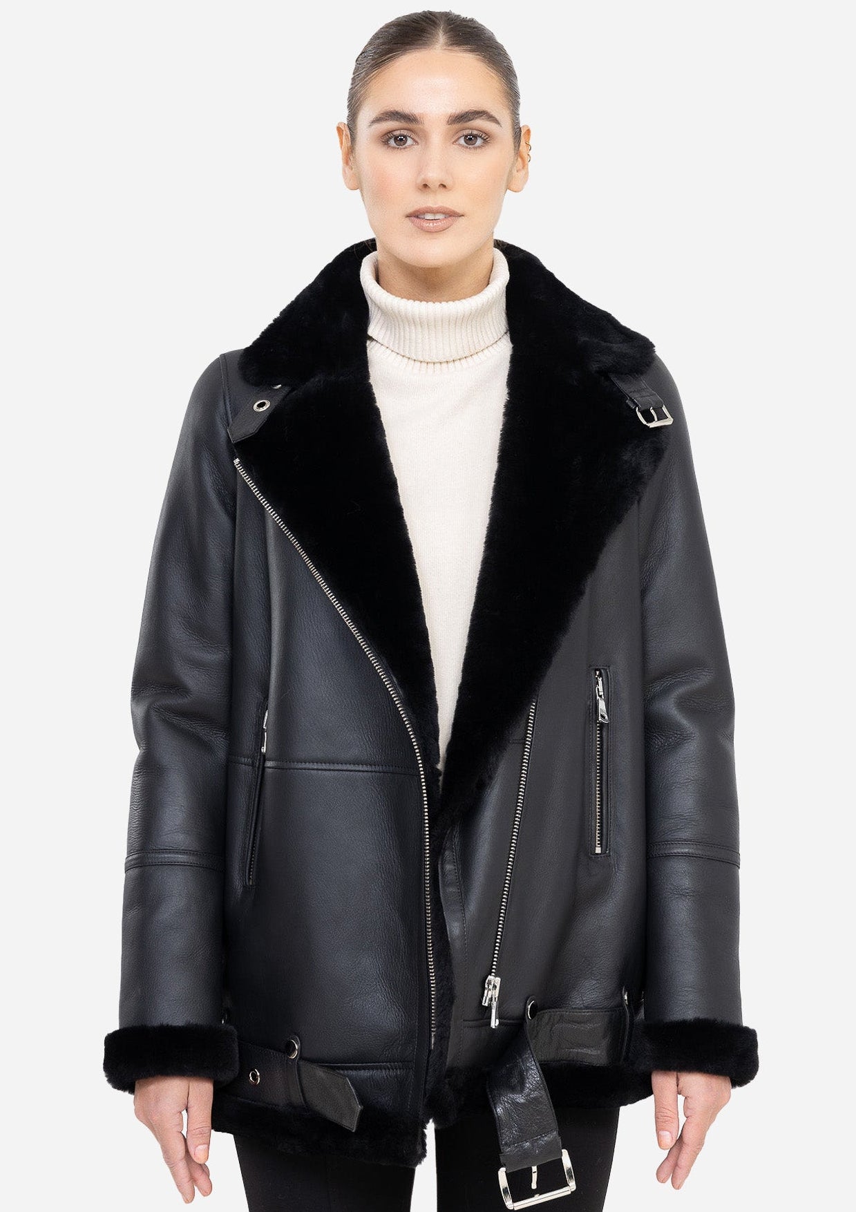 POLINA  GENUINE  SHEARLING JACKET