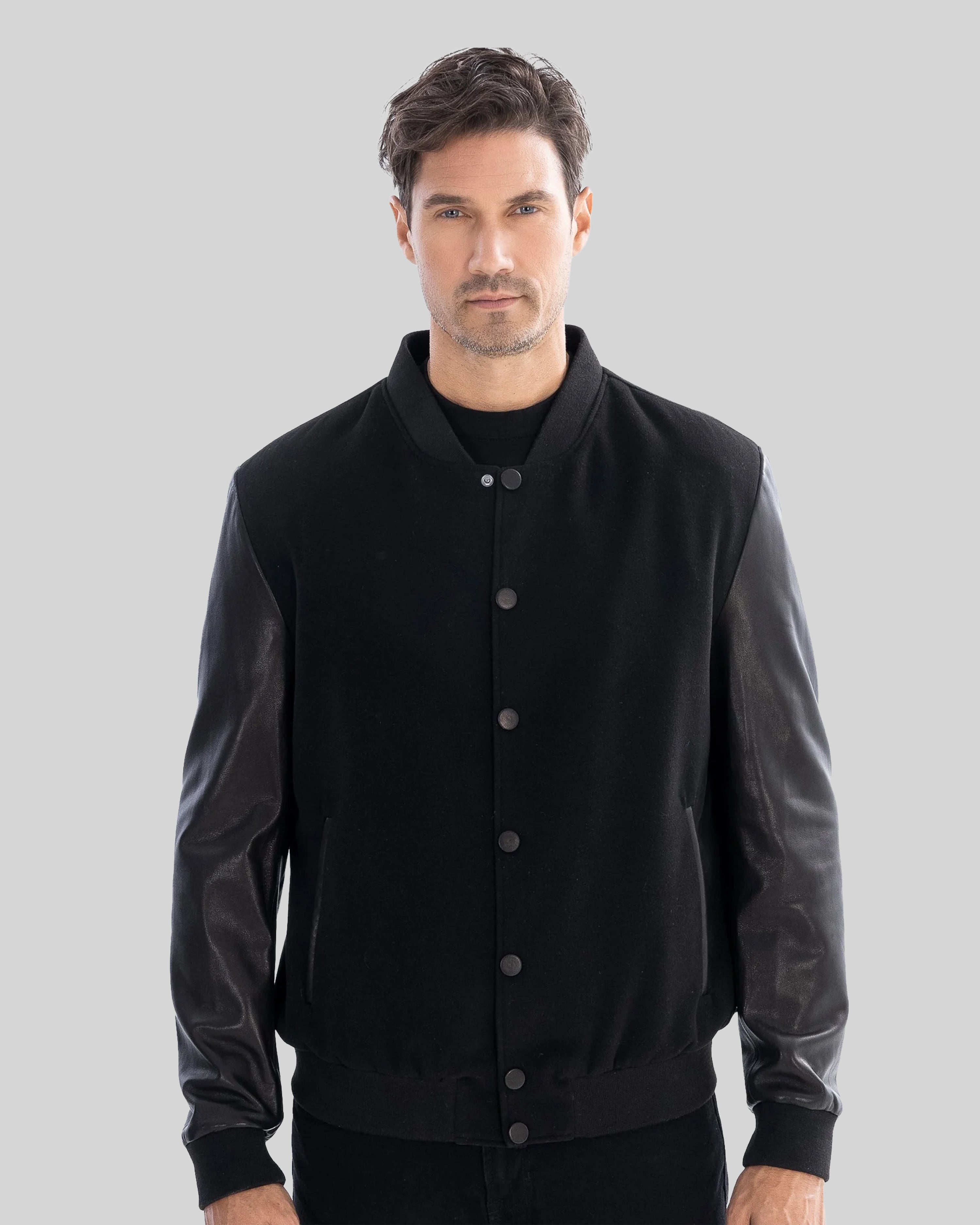 Blouson aviateur Tommy avec manches en cuir