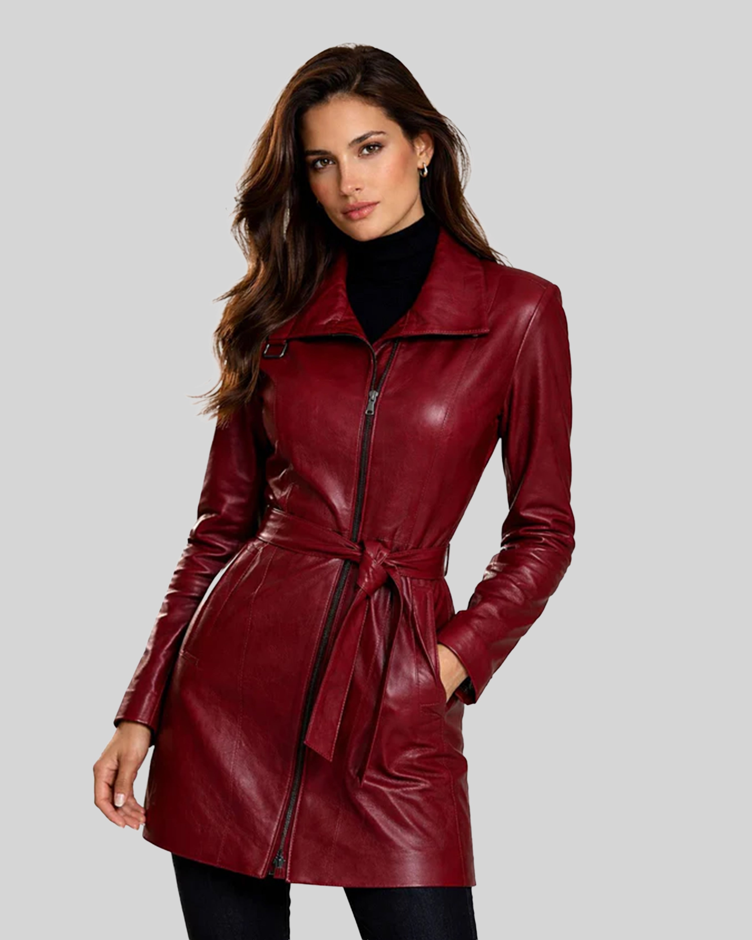 Anastasia Leather Trench