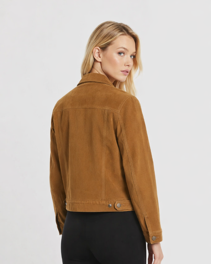 CHLOE Soft Suede Denim Jacket