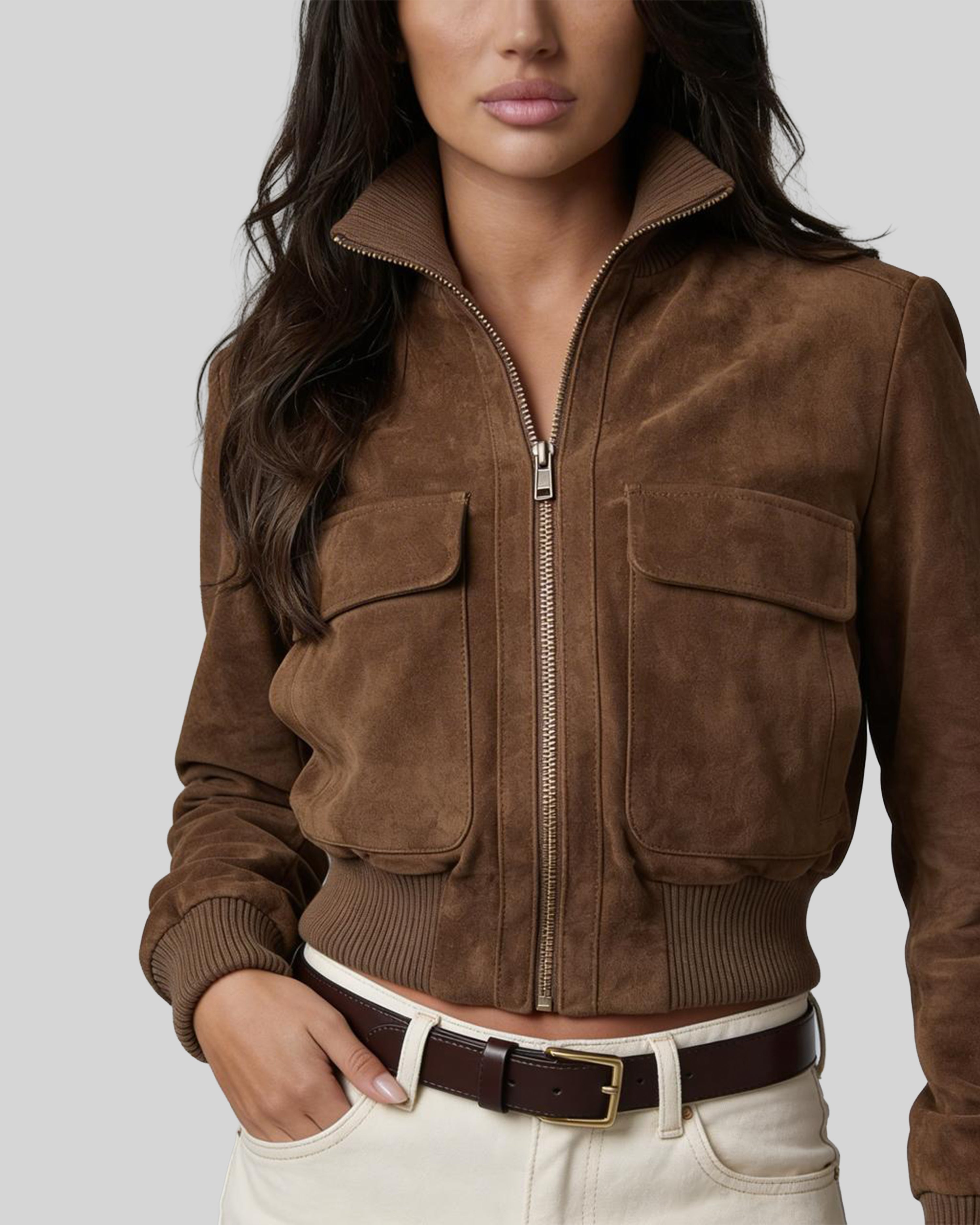 THALIA suede bomber  jacket