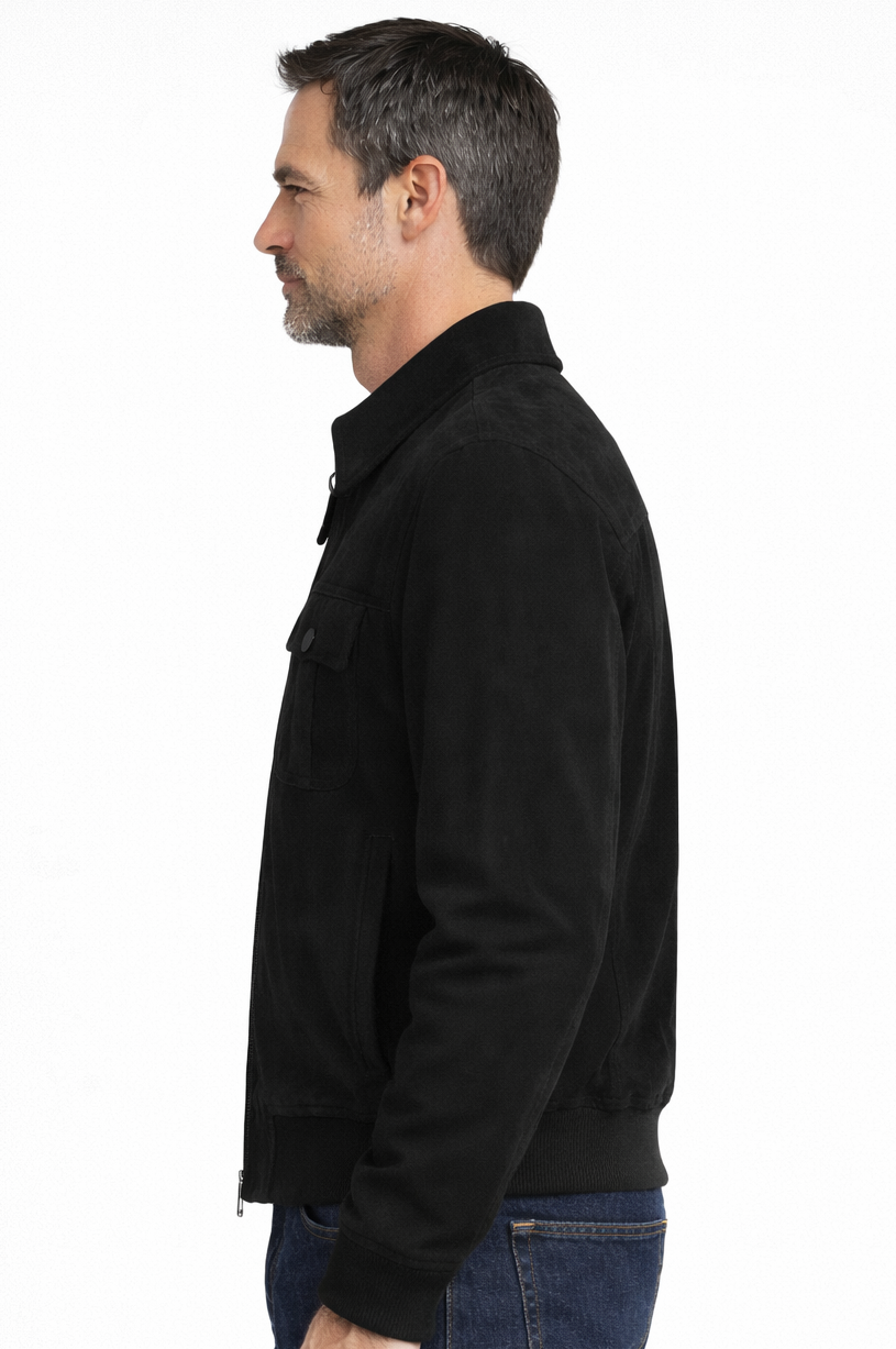 Eric Suede Bomber Jacket