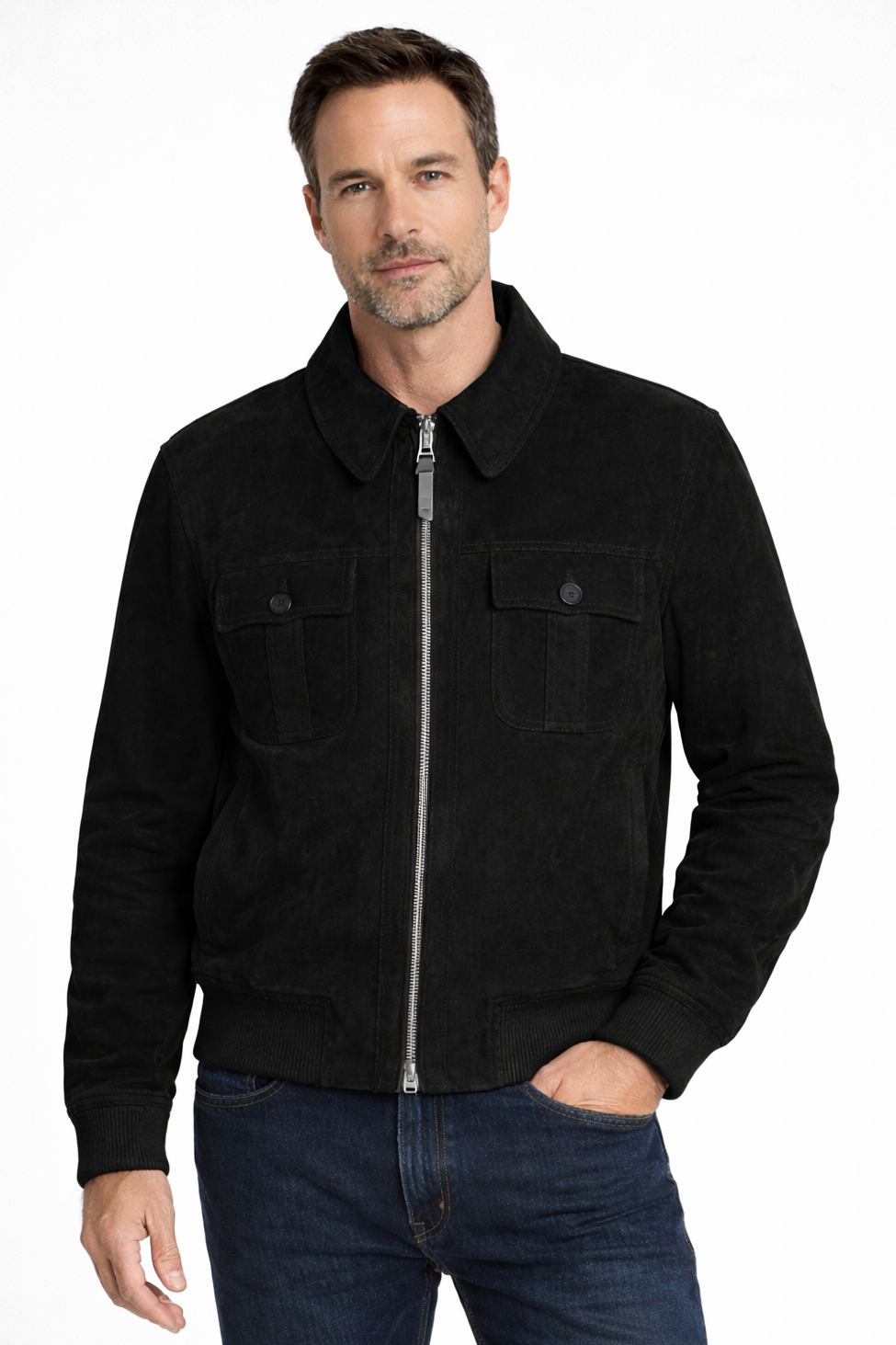 Eric Suede Bomber Jacket