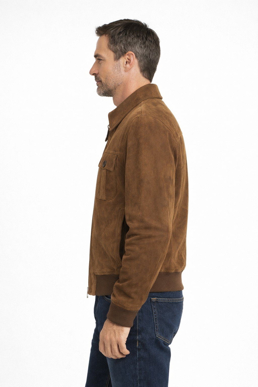 Eric Suede Bomber Jacket
