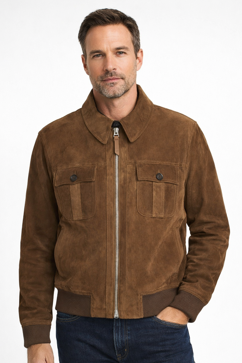 Eric Suede Bomber Jacket