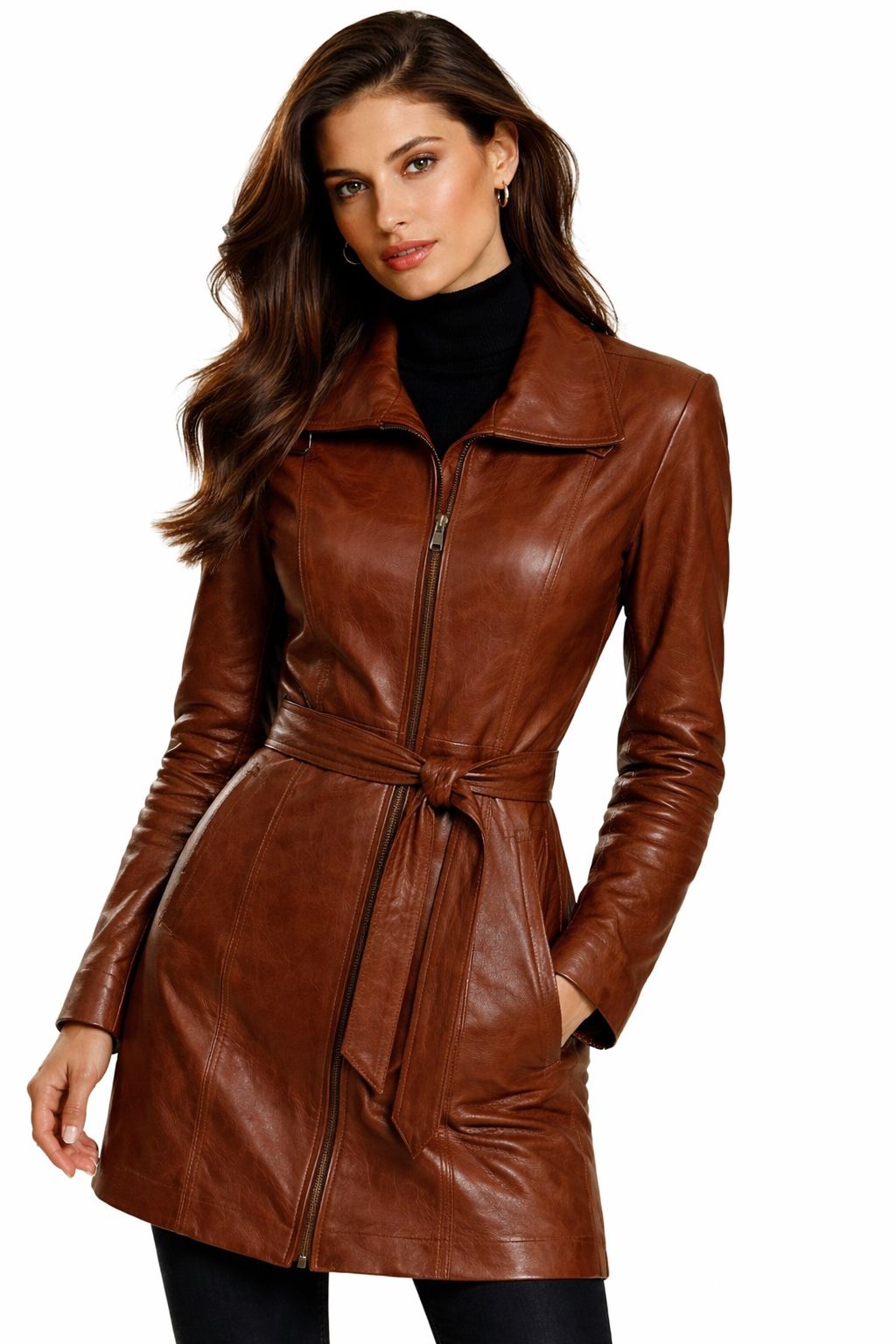 Anastasia  Leather Trench