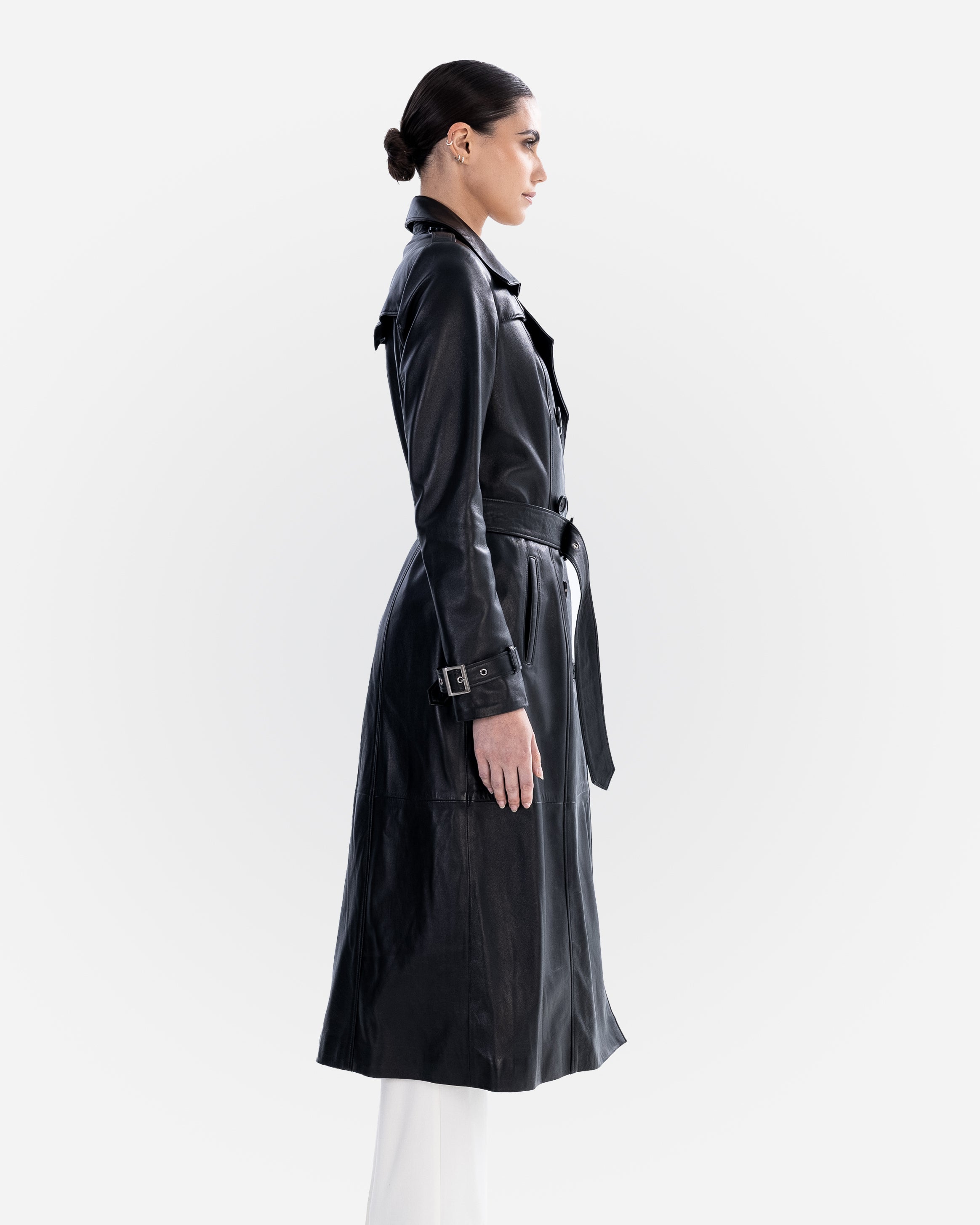 Adèle Leather Trench Coat
