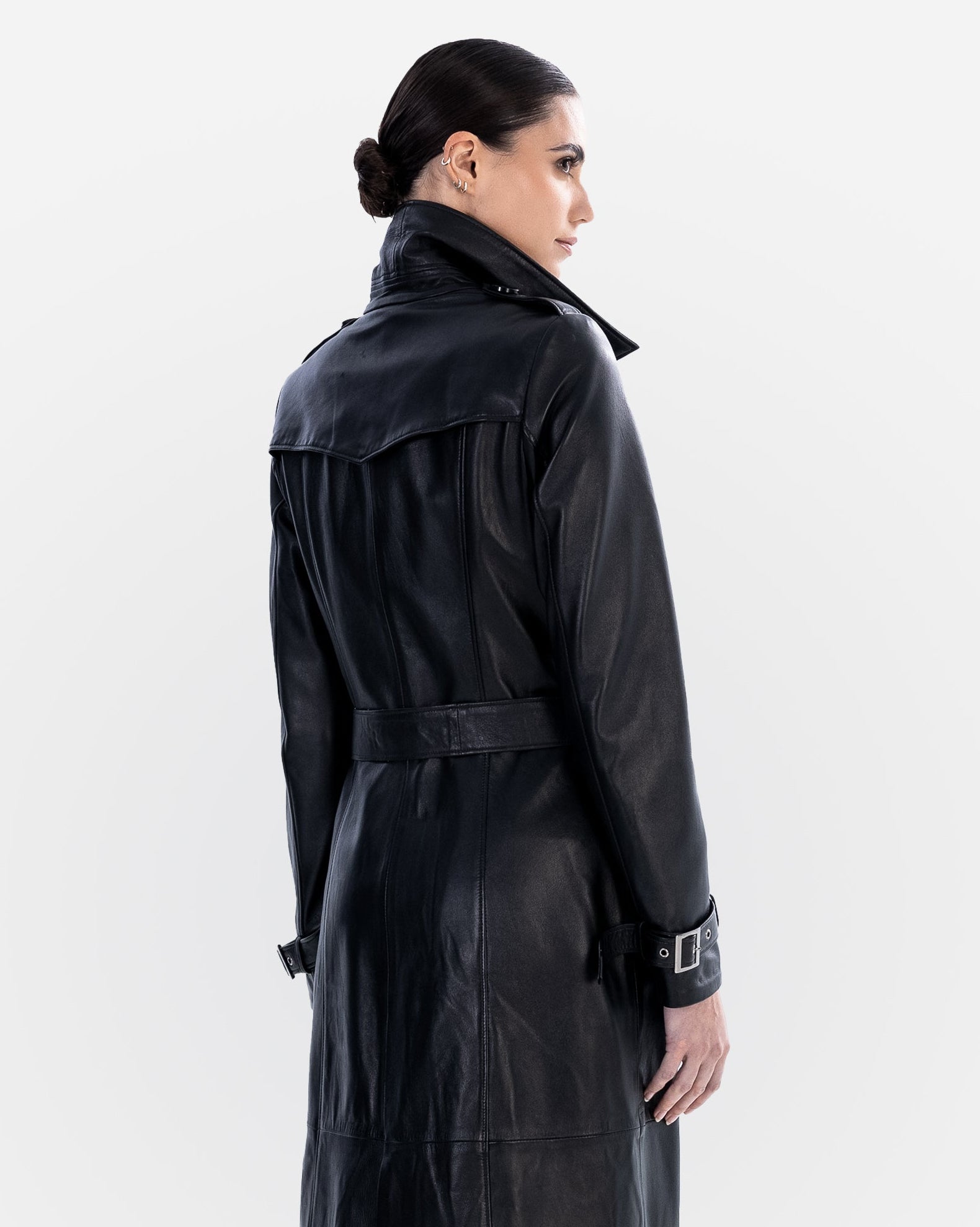 Trench-coat en cuir Adèle
