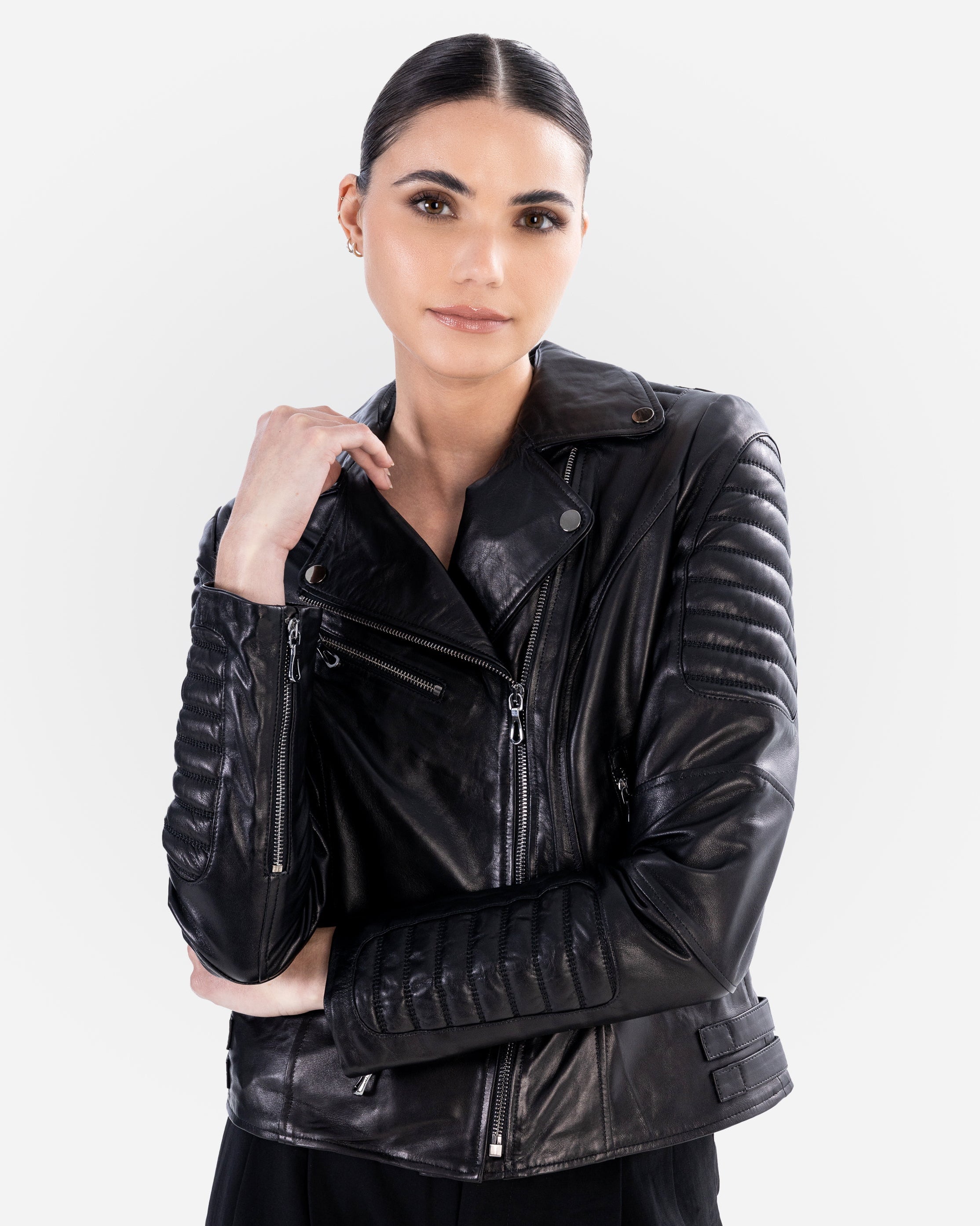 Stacy Leather Biker Jacket