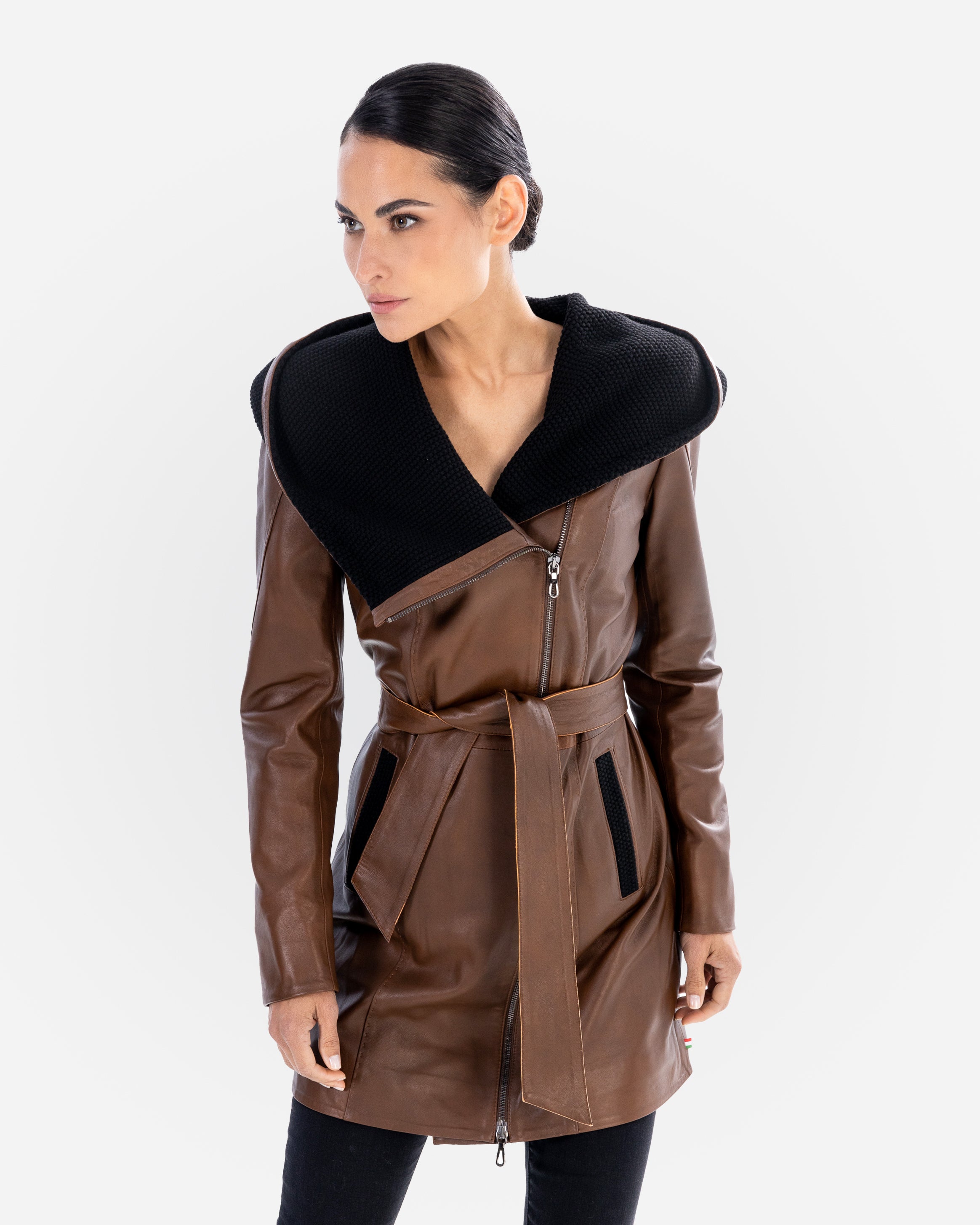 Lucie Leather Jacket Brown