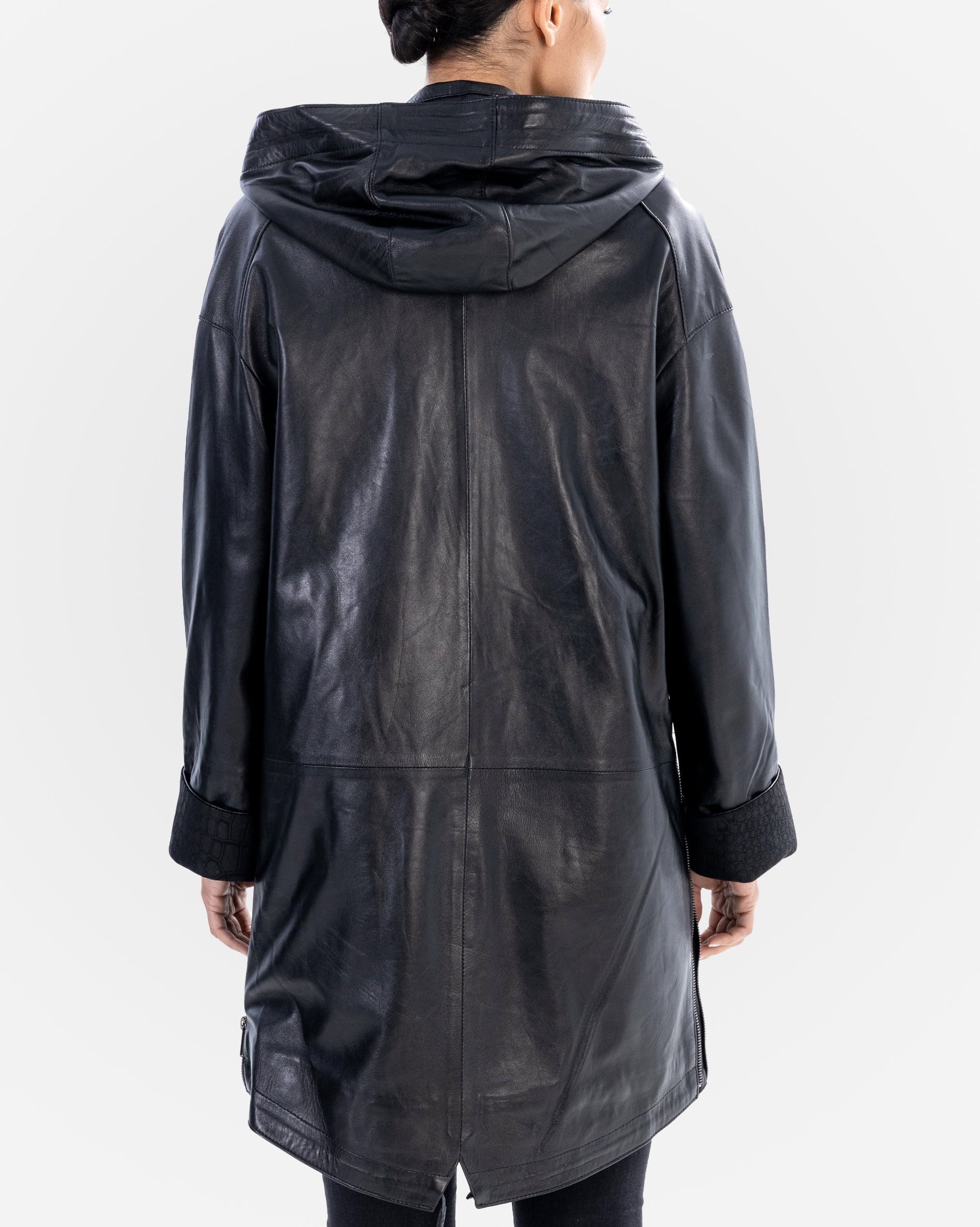 KAYLA Leather trench coat-thumbmail-4