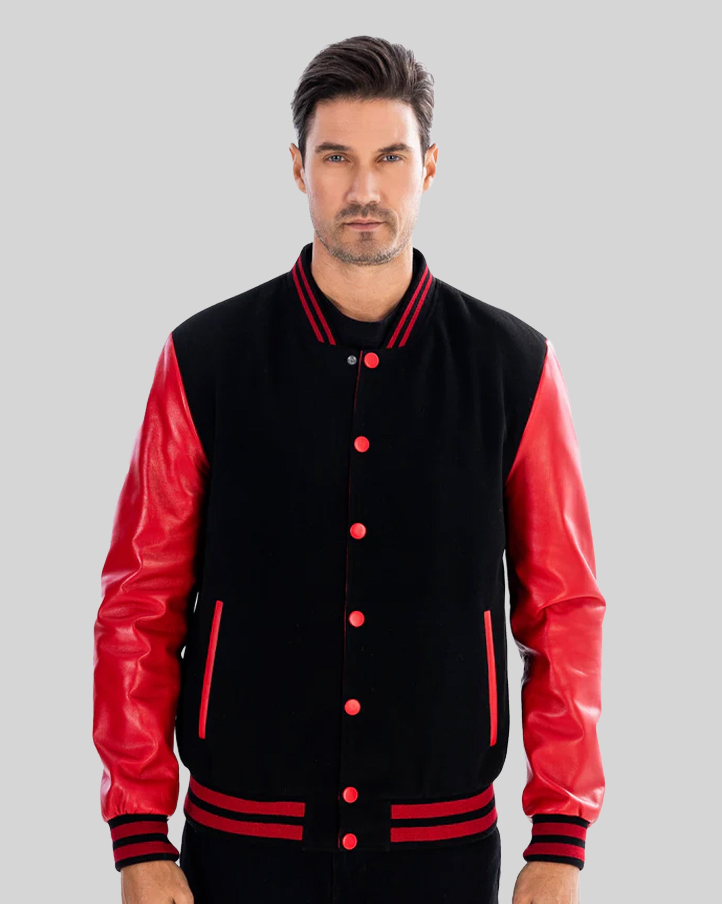 Tommy Bomber Jacket With Leather Sleeves