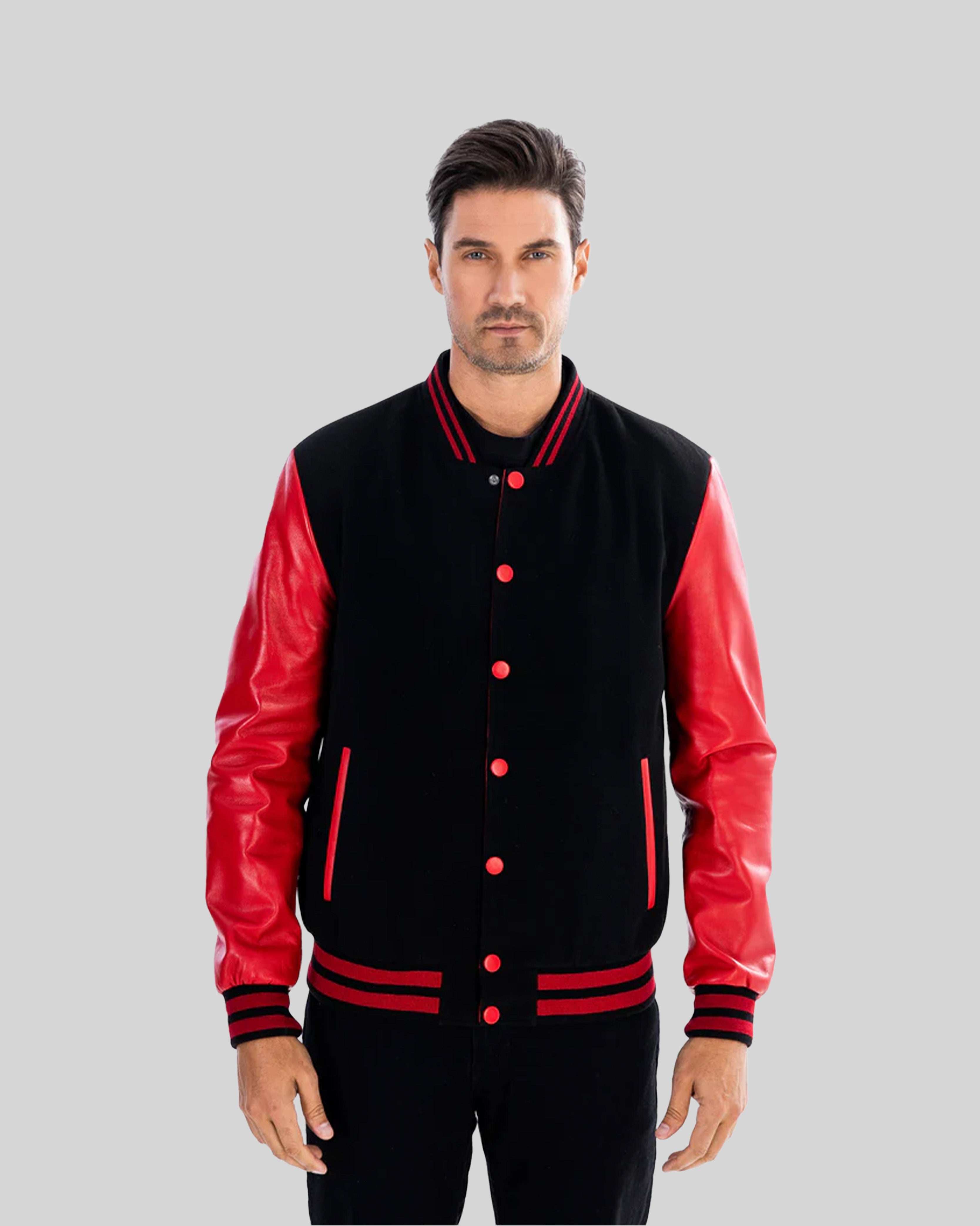 Tommy Bomber Jacket With Leather Sleeves