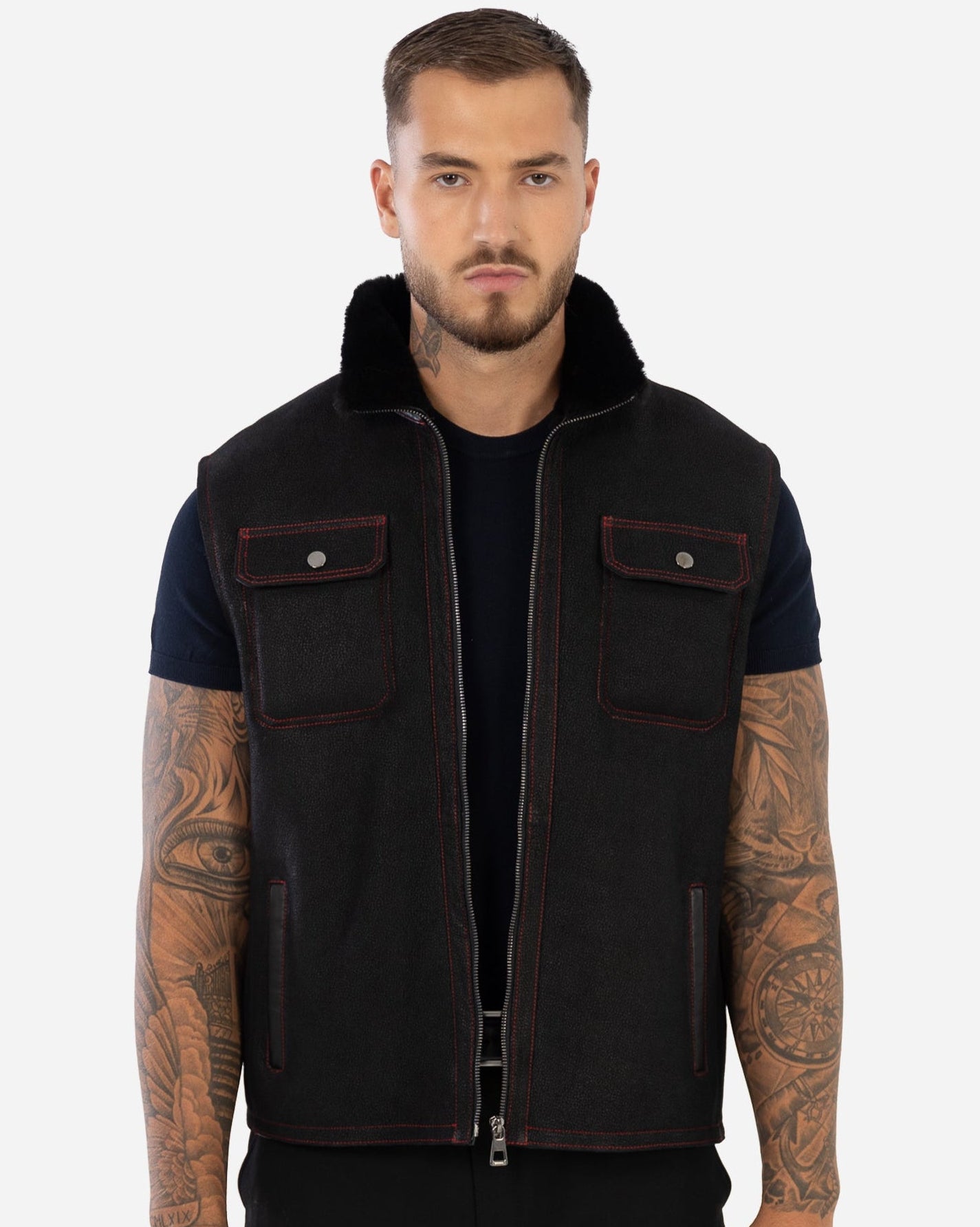 Blake Shearling Leather Vest
