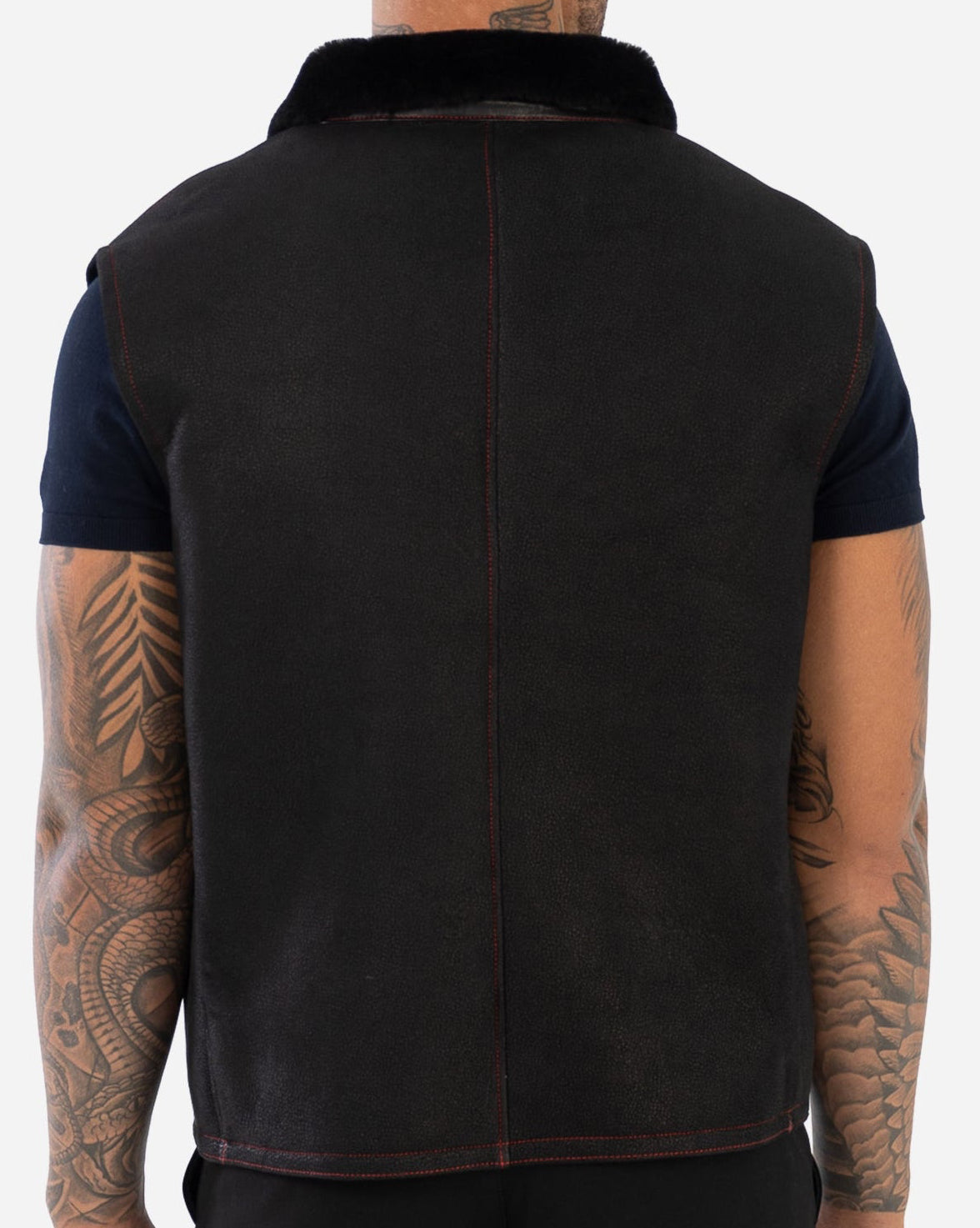 Blake Shearling Leather Vest-thumbmail-4