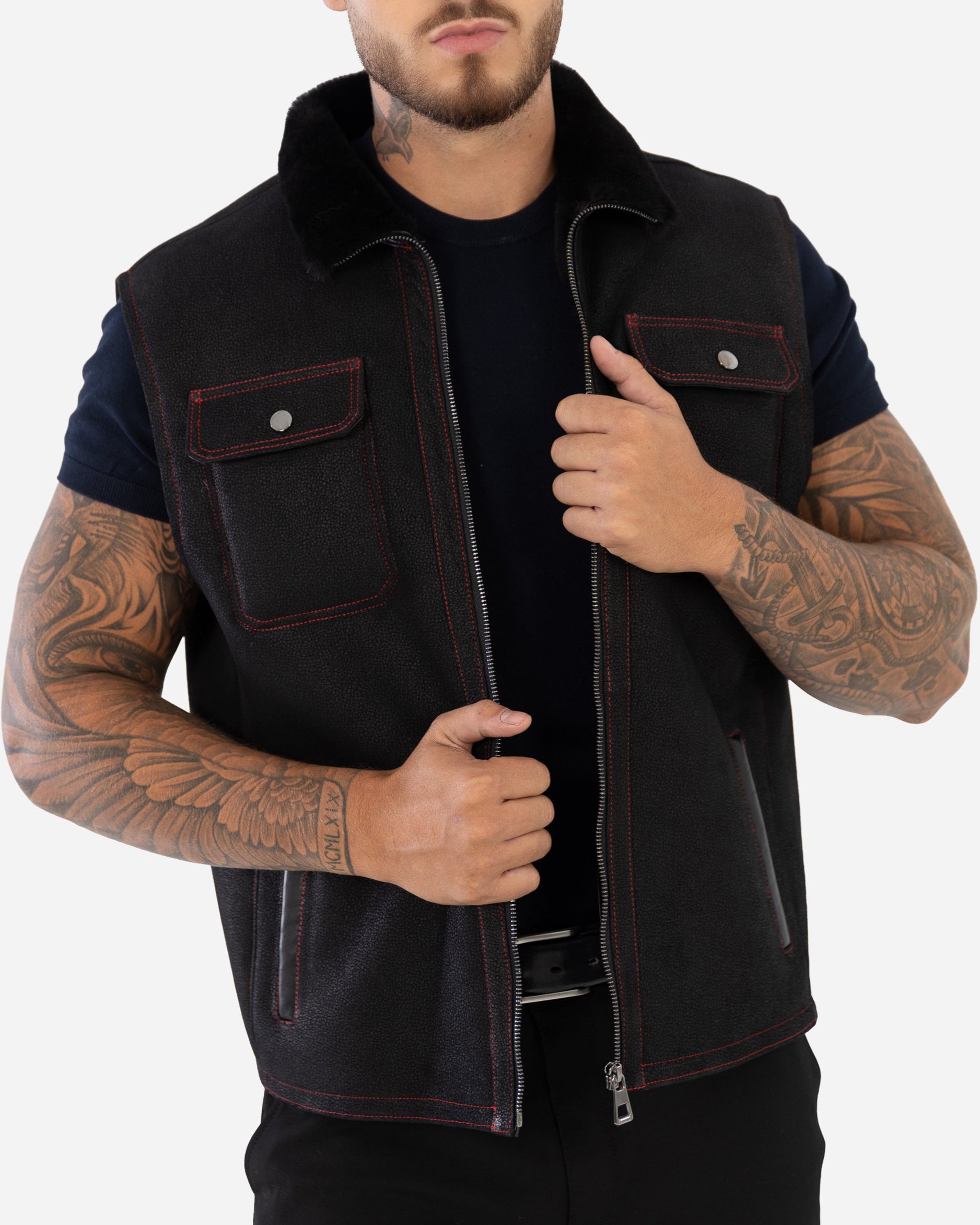 Blake Shearling Leather Vest
