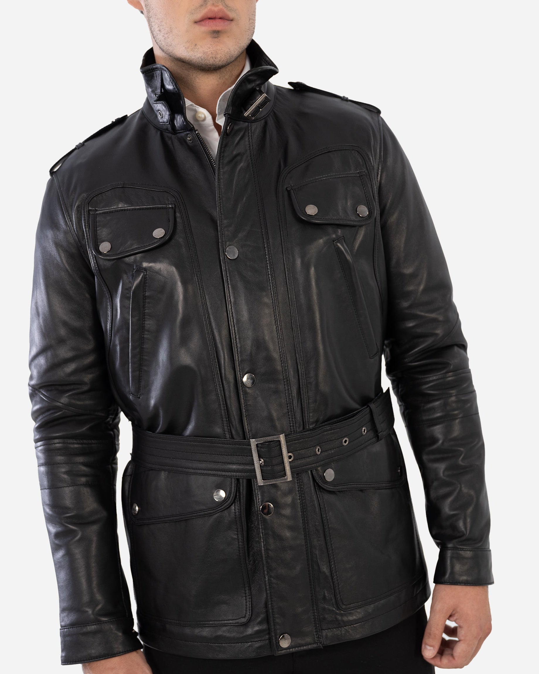 Veste en cuir RAPHAEL