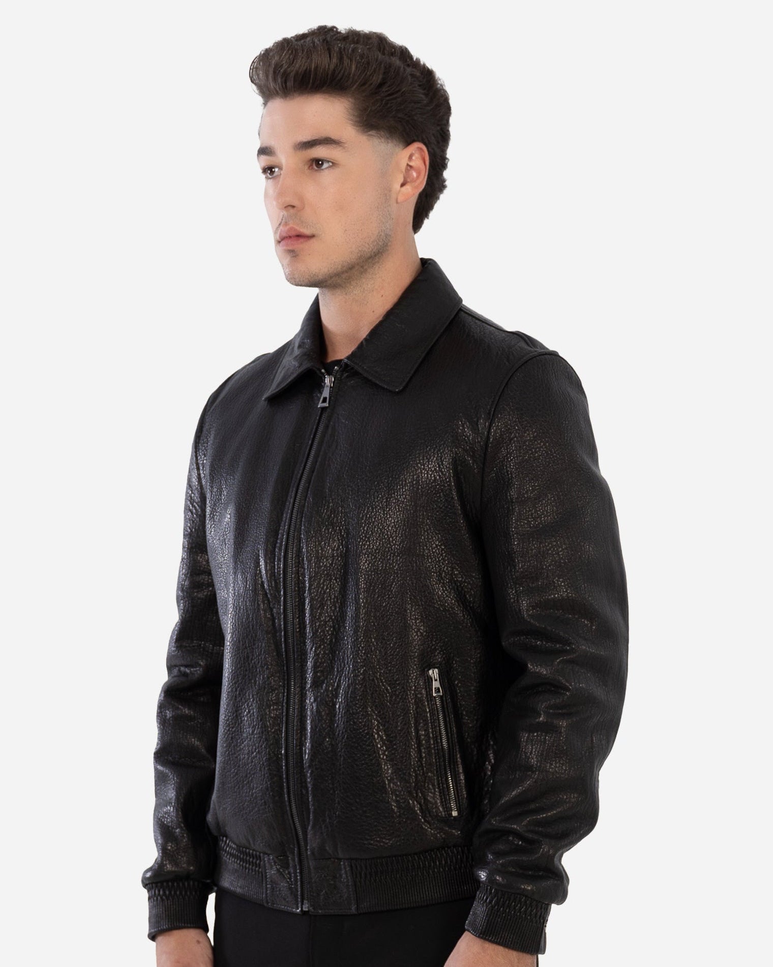 Ember Leather bomber Jacket