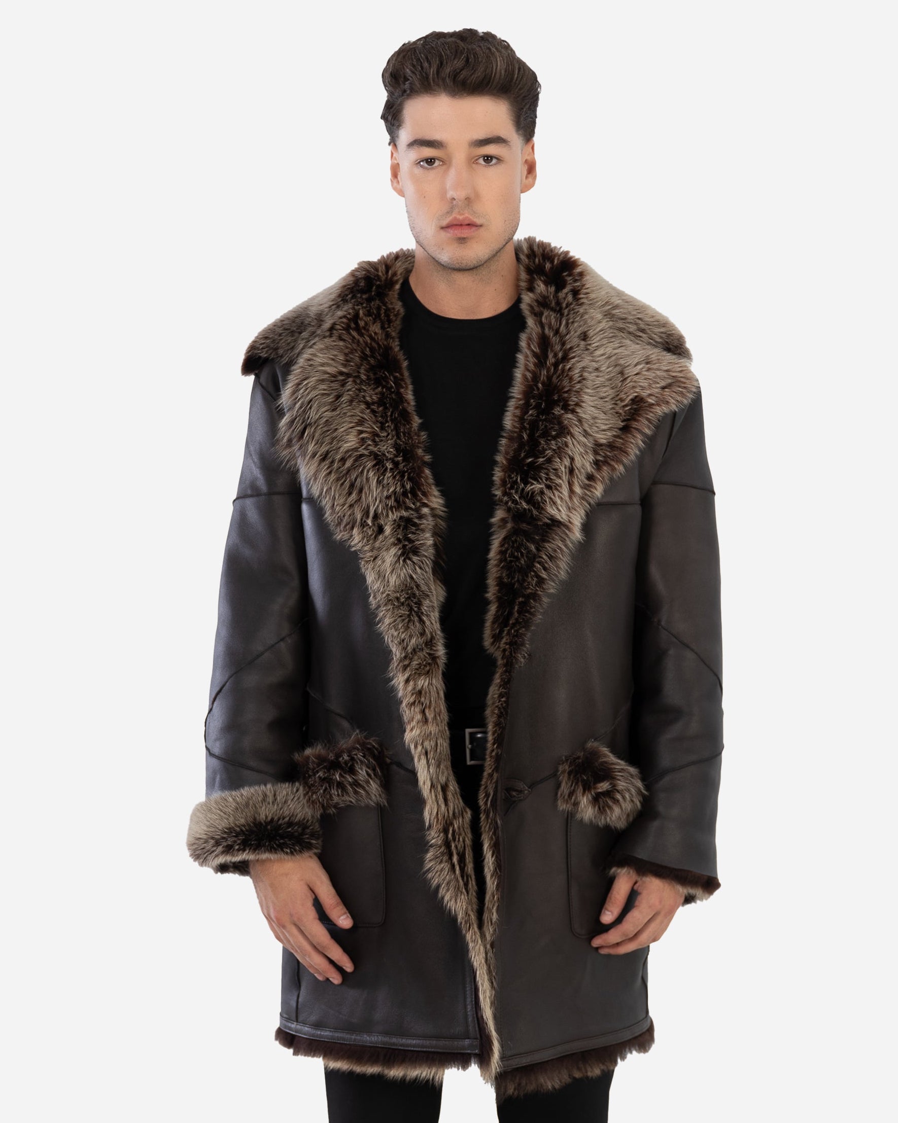 Zeus toscana shearling coat