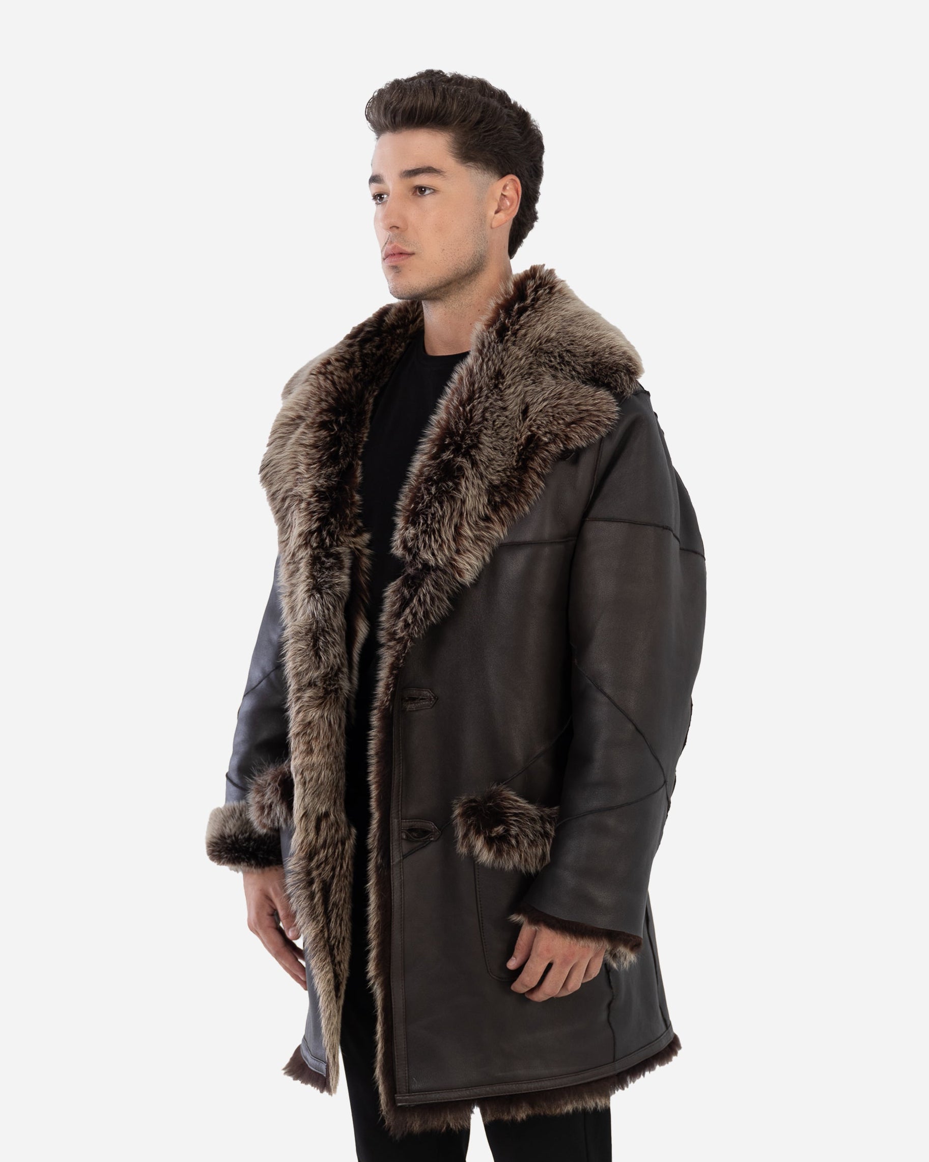 Zeus toscana shearling coat